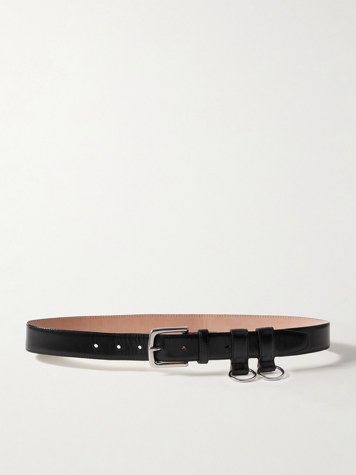 Tibi Embellished Leather Belt In Black
