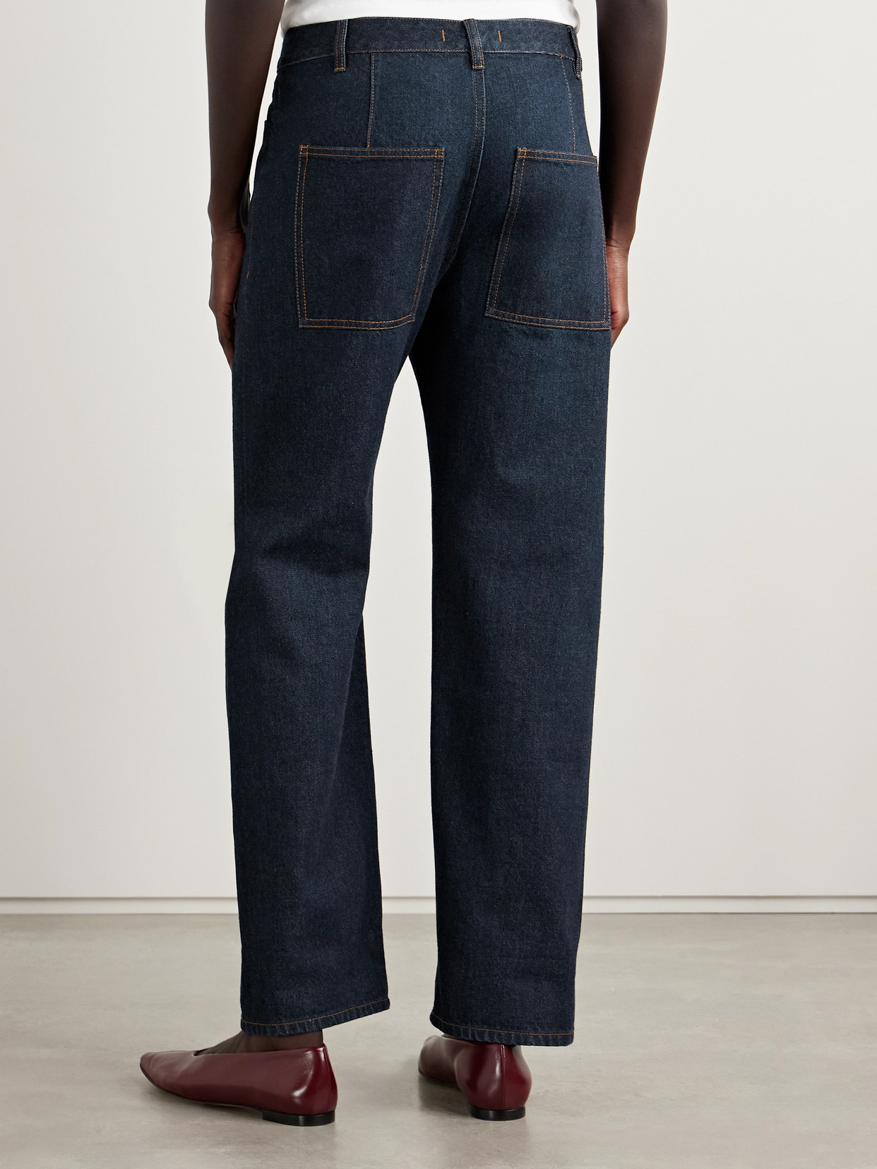 Tibi Alec High-rise Straight-leg Jeans In Blue