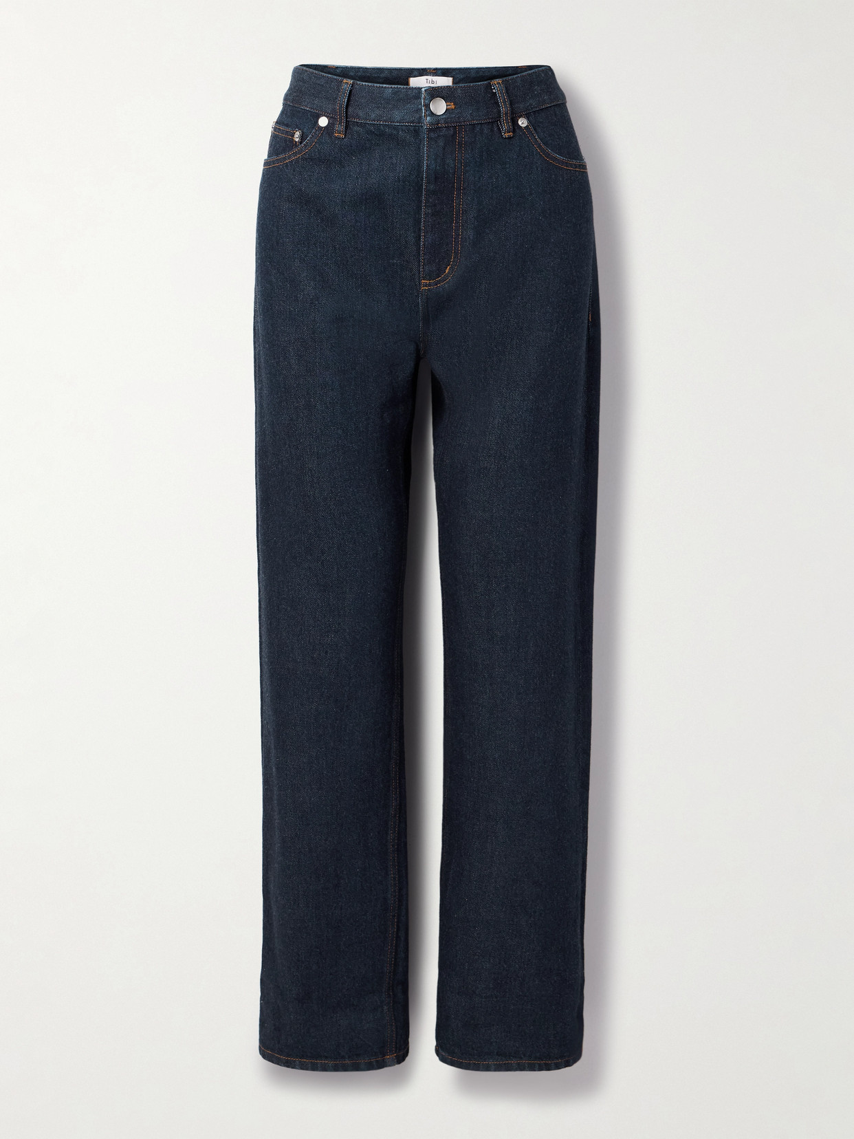 Tibi Alec High-rise Straight-leg Jeans In Blue