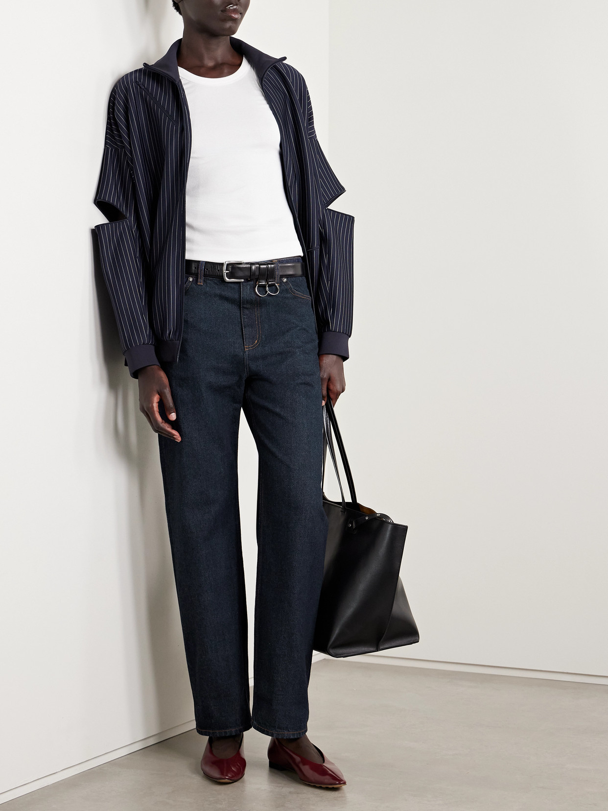 Tibi Alec High-rise Straight-leg Jeans In Blue