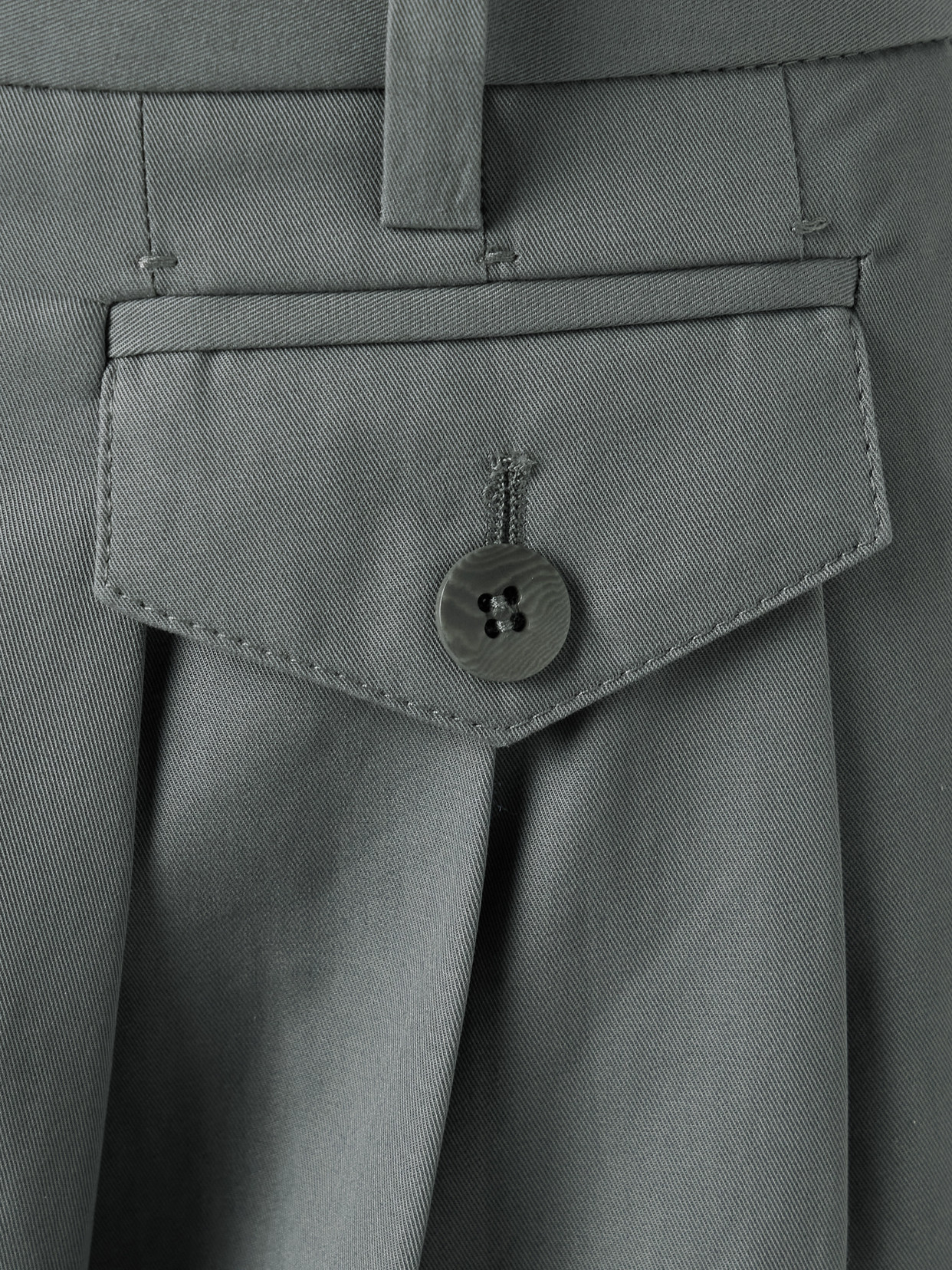 Tibi Pleated Cotton-twill Wide-leg Pants In Gray