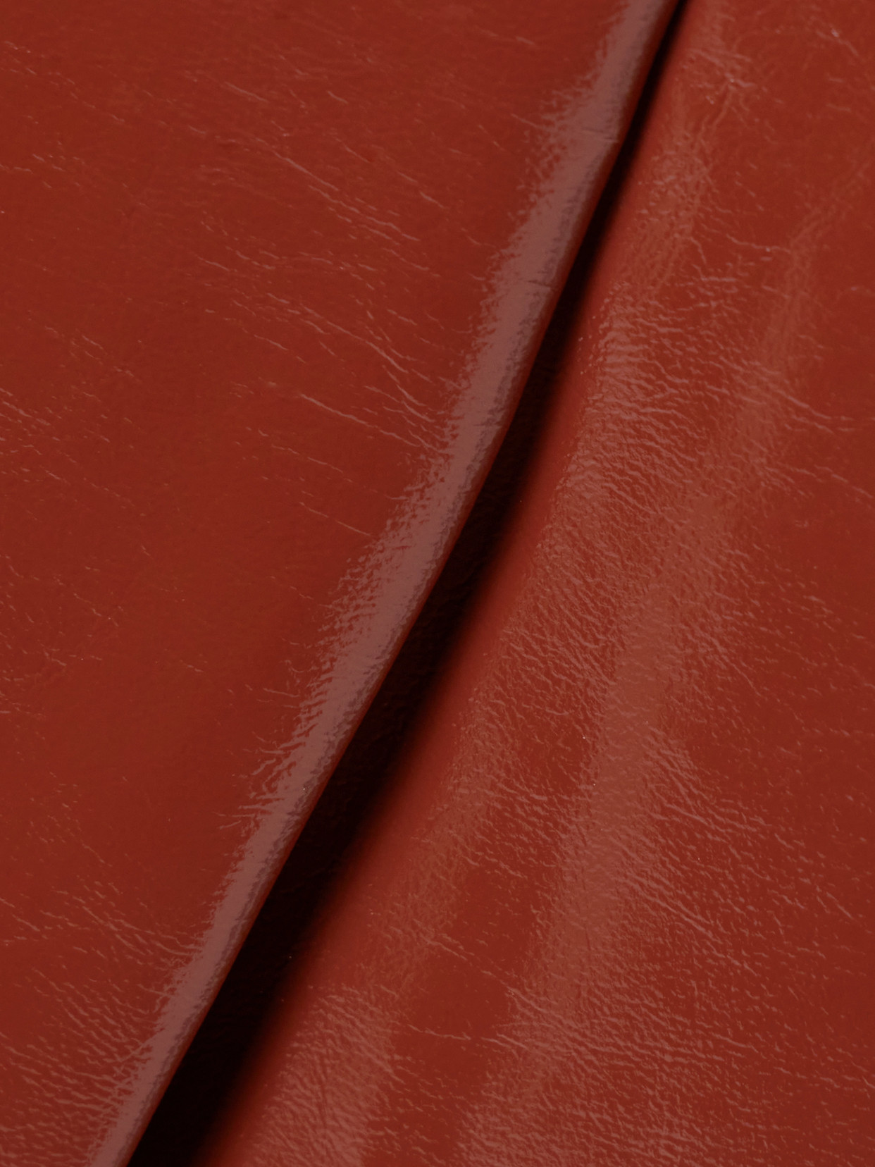 Tibi Glossed Midi Skirt In Brown