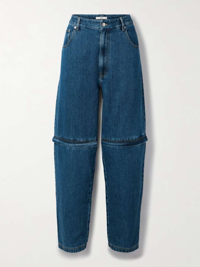 Tibi Lars Convertible High-rise Tapered Jeans