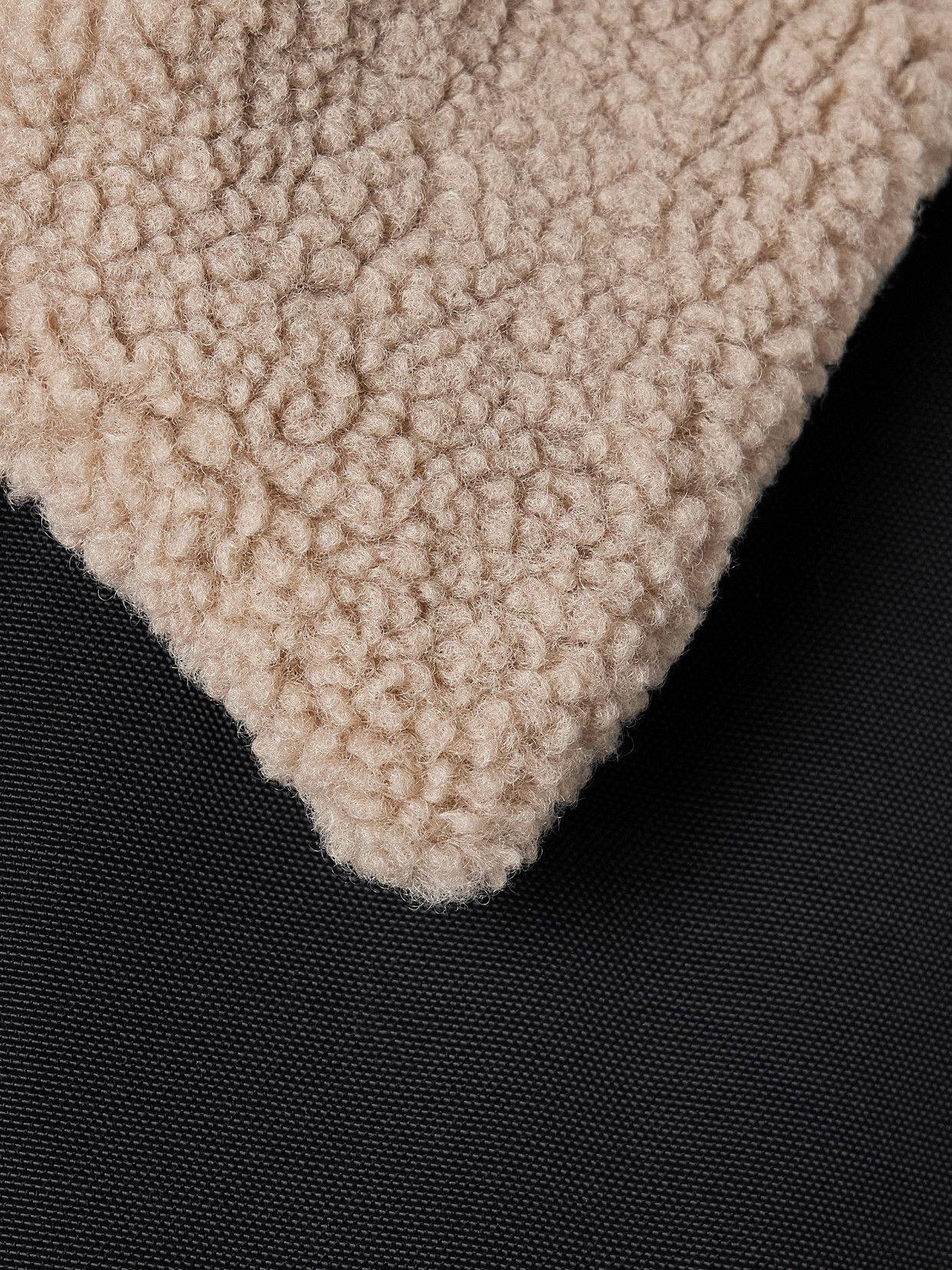 Tibi Oversized Fleece-trimmed Canvas Jacket In Black