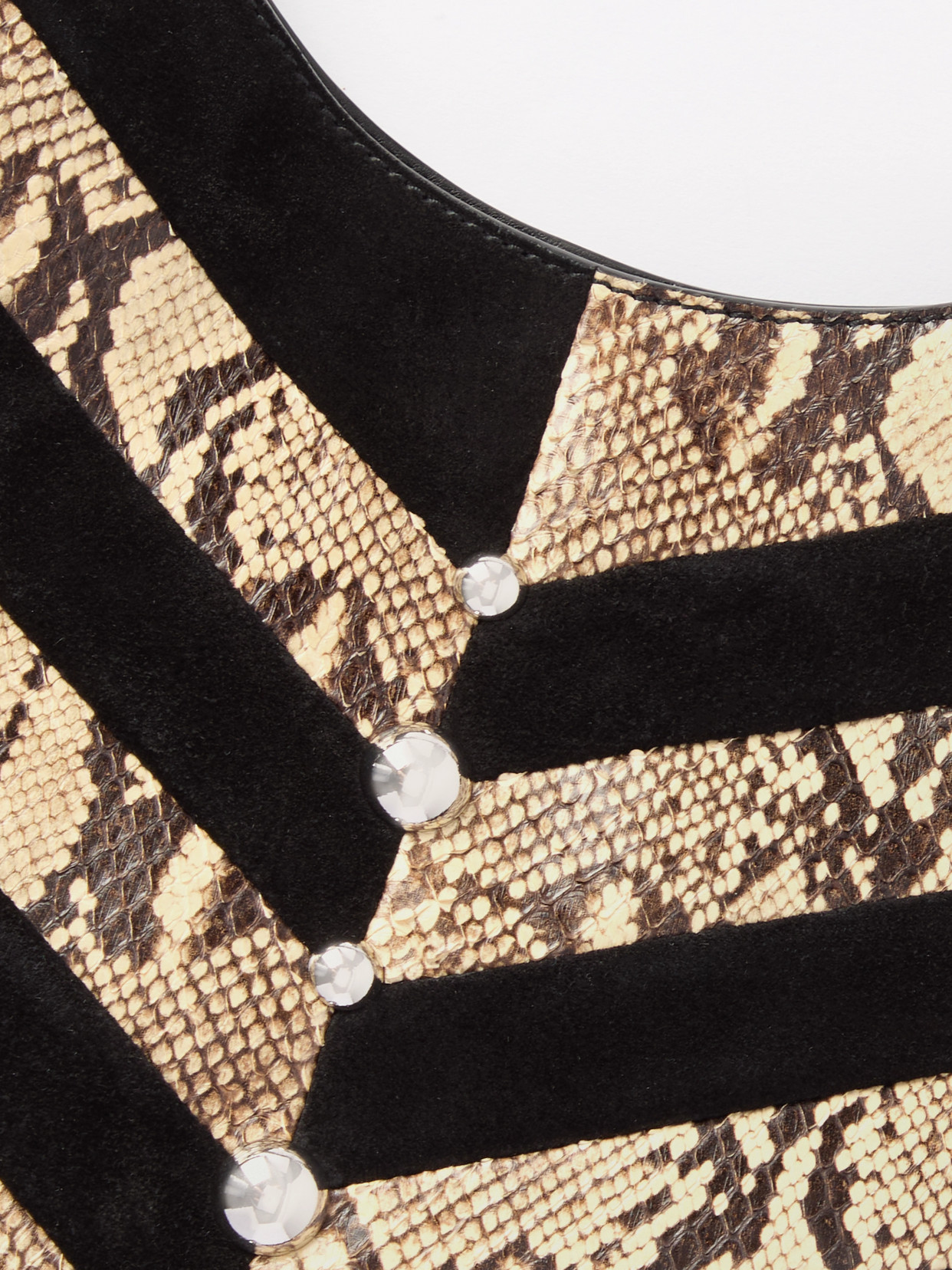 Garavani - Small Studded Paneled Snakeskin And Shoulder Bag