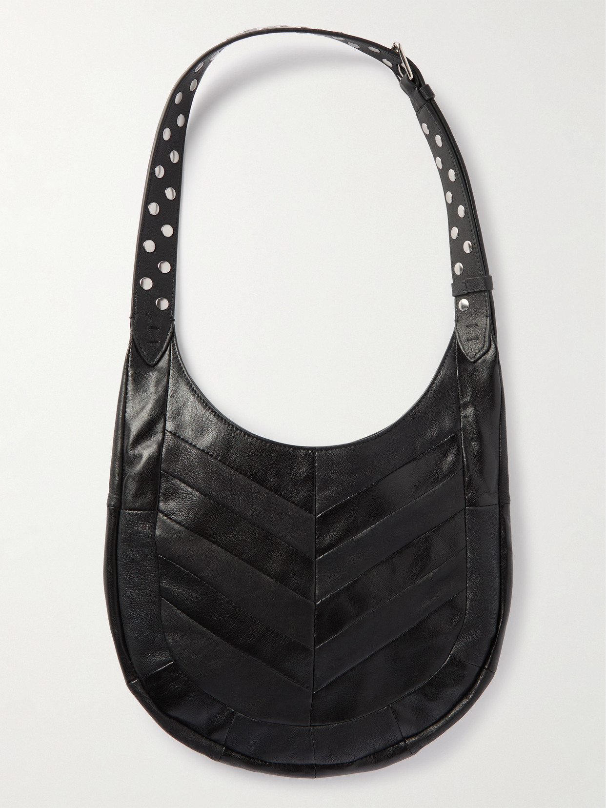 Valentino Garavani  Garavani Hoboho Small Hobo Bag In Chevron-patterned Nappa Leather Woman In Orange