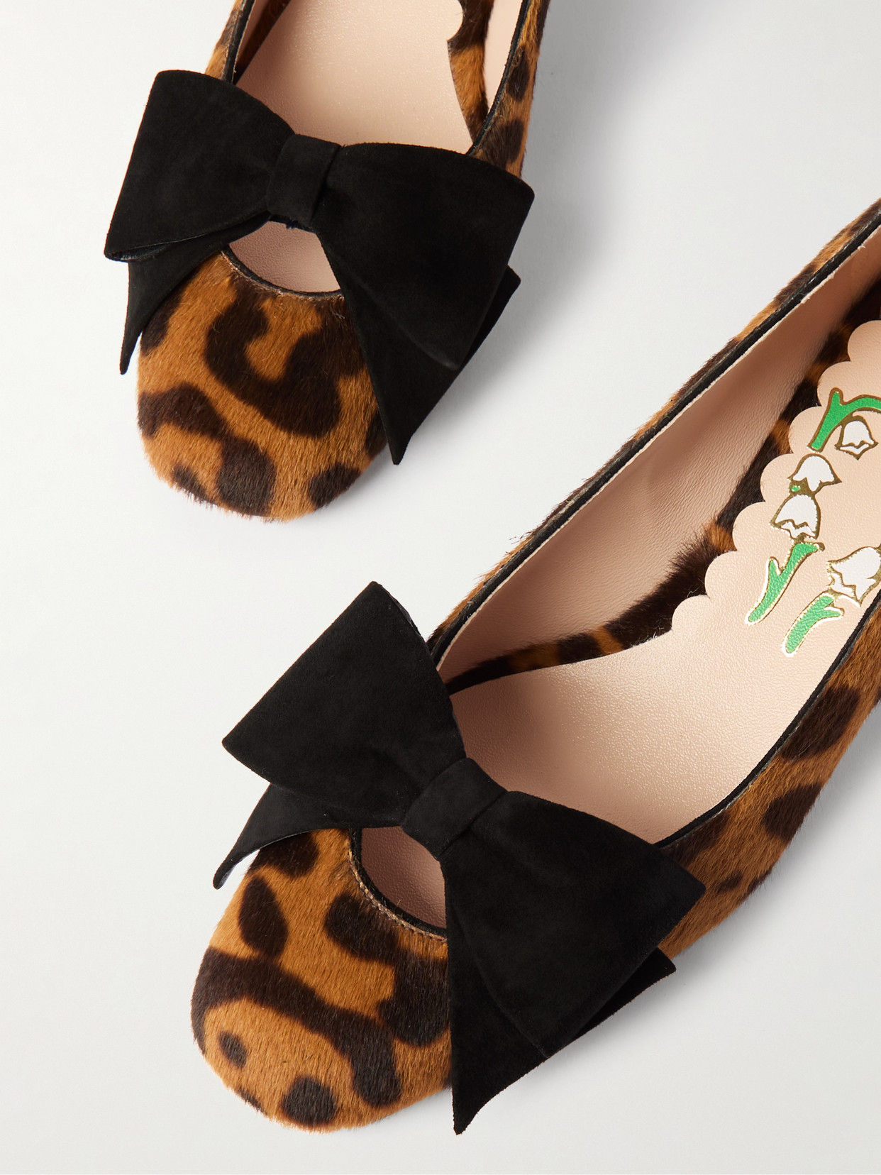 Valentino Bowow 25 Suede-trimmed Leopard-print Calf Hair Pumps In Multi