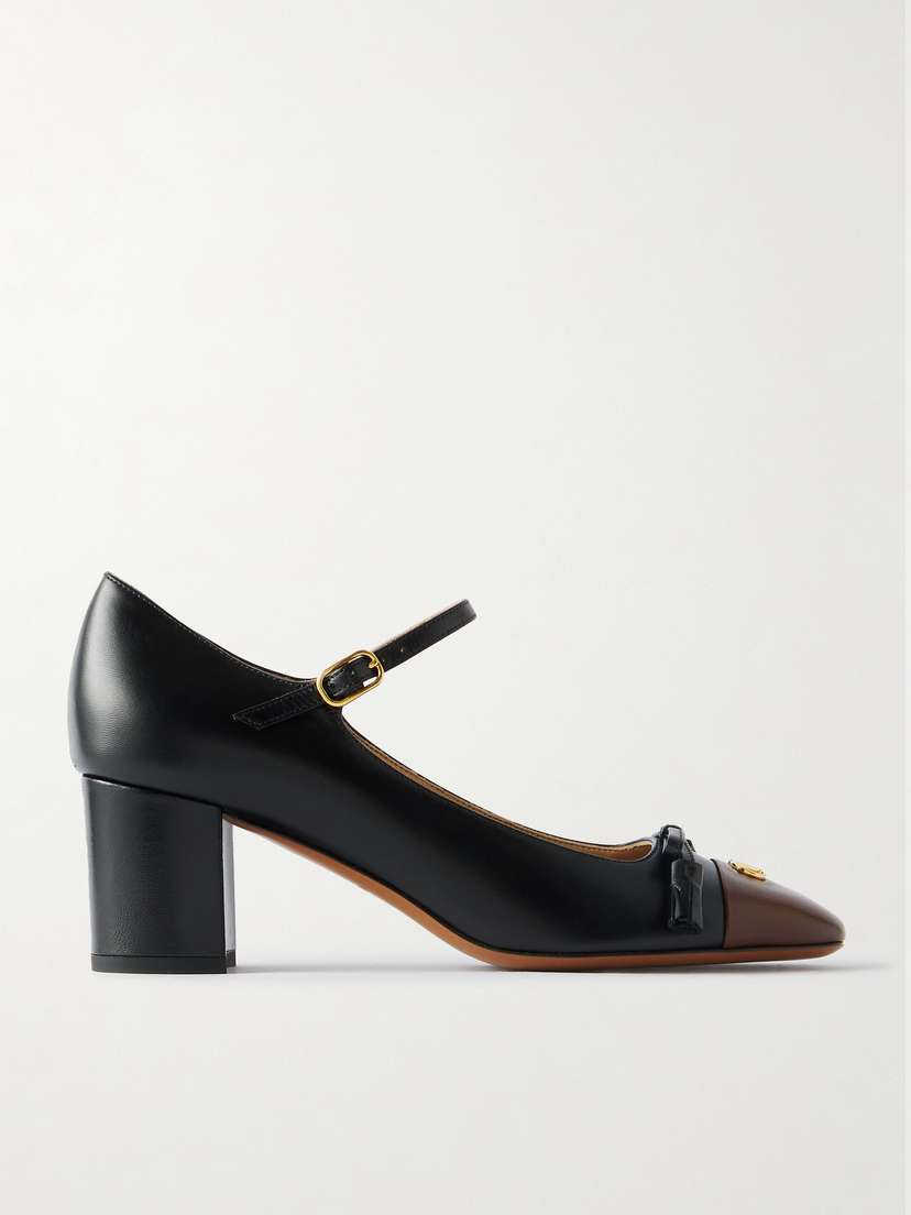 Valentino Garavani — Valet Du Roi 60 tasseled two-tone leather Mary Jane pumps