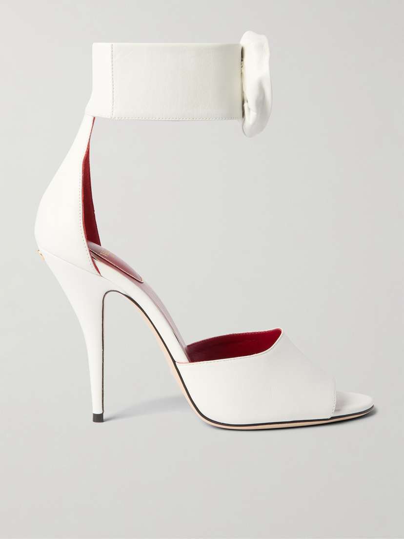 Valentino Garavani Drip Rose 105 Crystal-embellished Buckled Leather Sandals