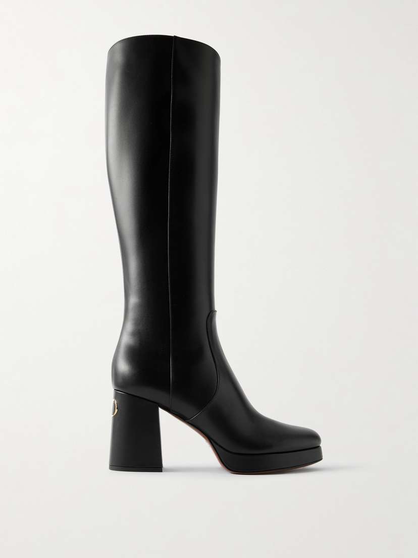 Valentino Garavani 90 Leather Knee Boots