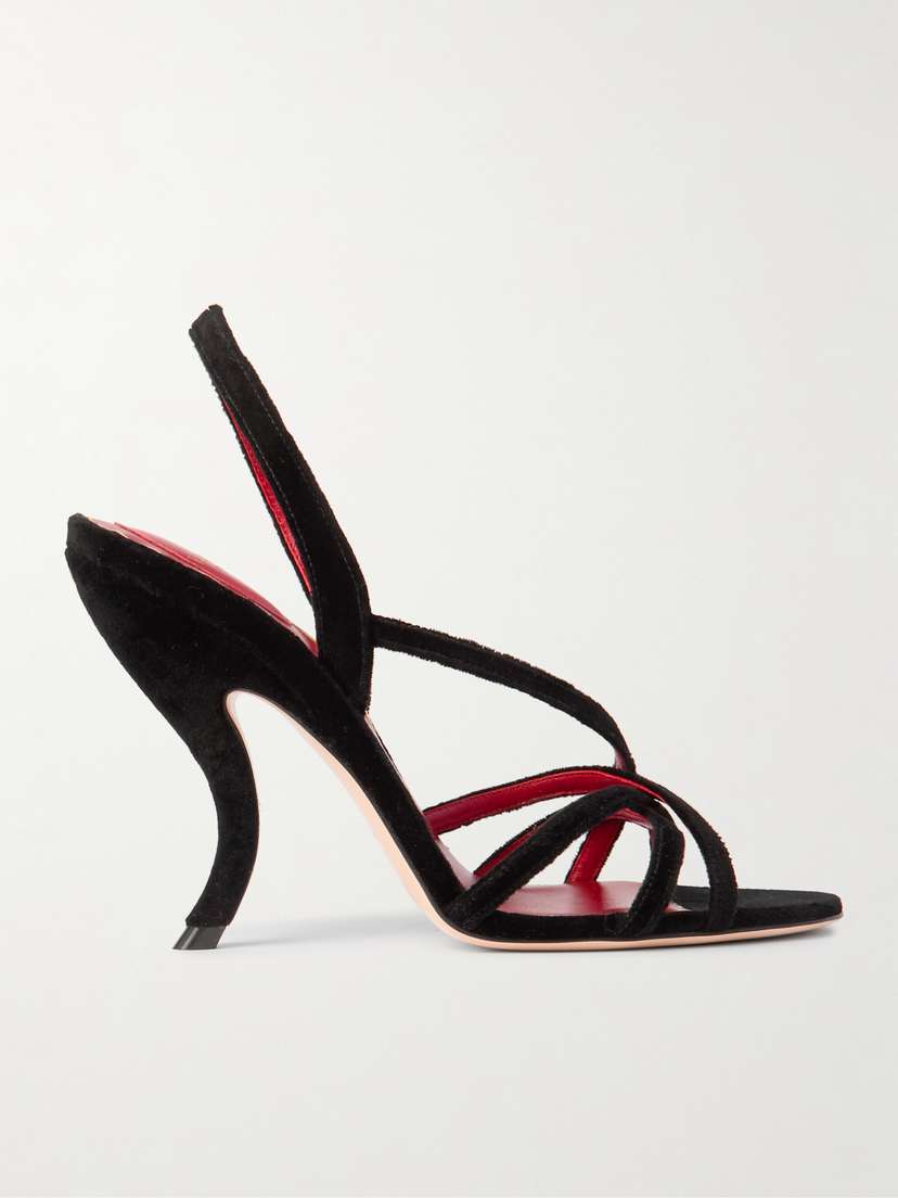Valentino Garavani Fetishique 105 Suede Slingback Sandals
