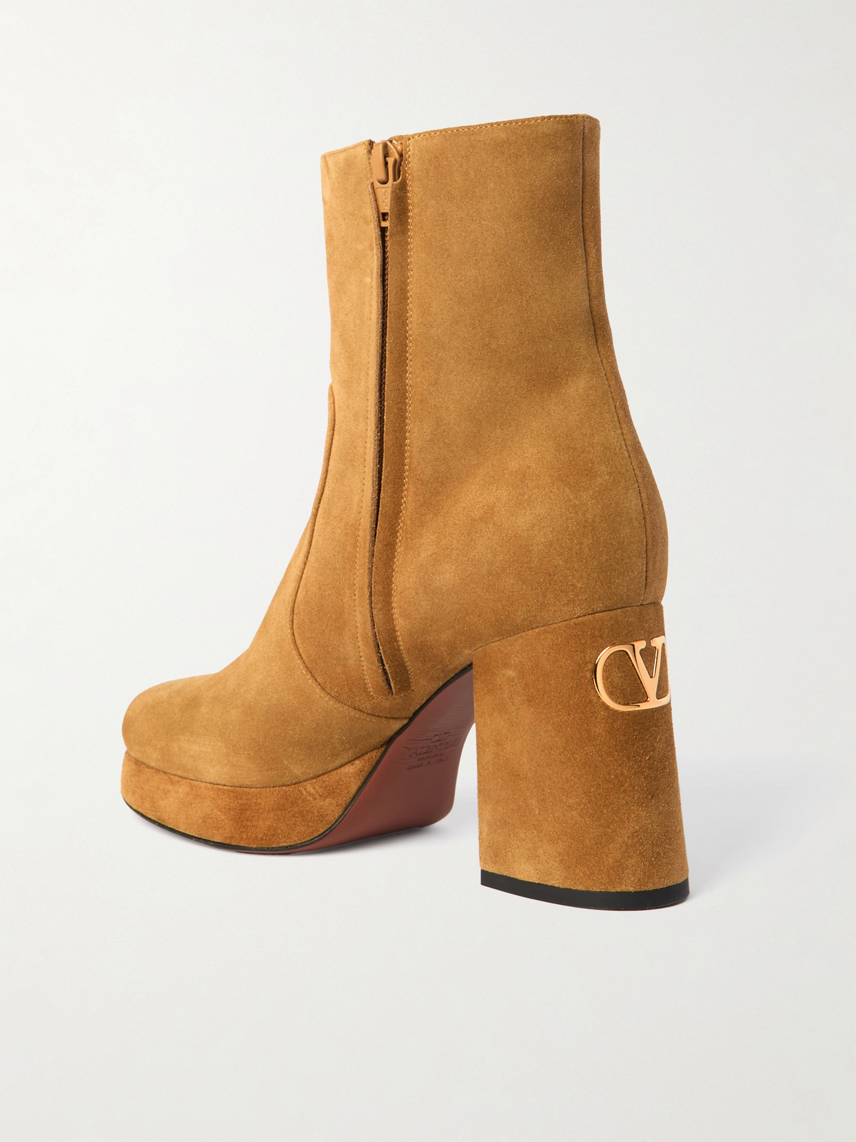 Valentino Fawcette 90 Suede Ankle Boots In Brown