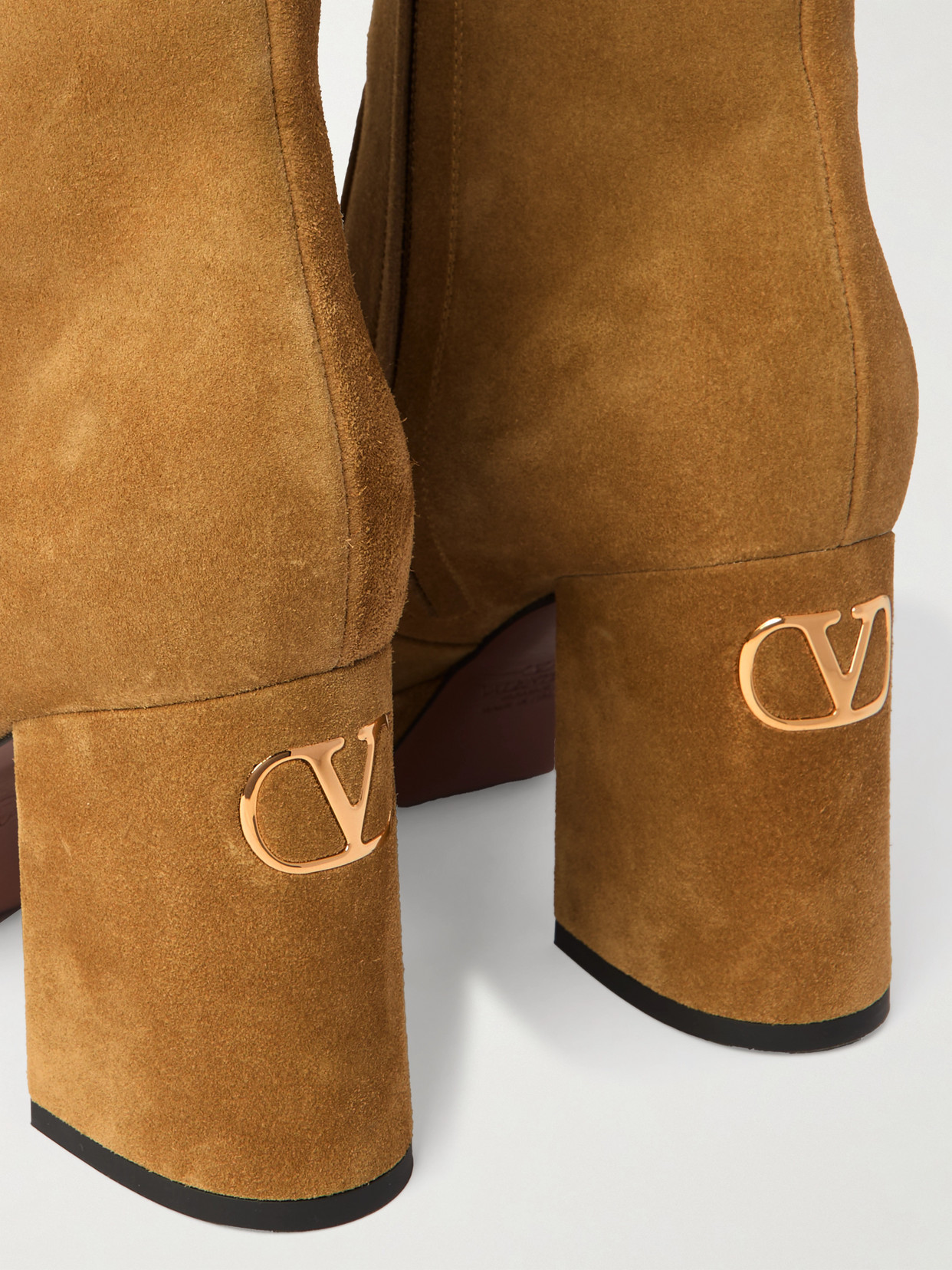 Valentino Fawcette 90 Suede Ankle Boots In Brown
