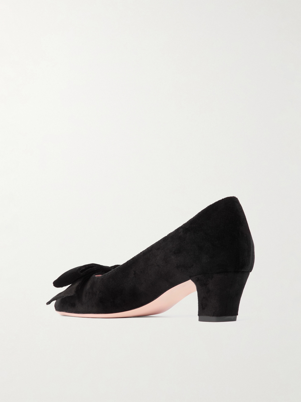 Garavani - Bowow 45 Bow-Embellished Velvet Pumps
