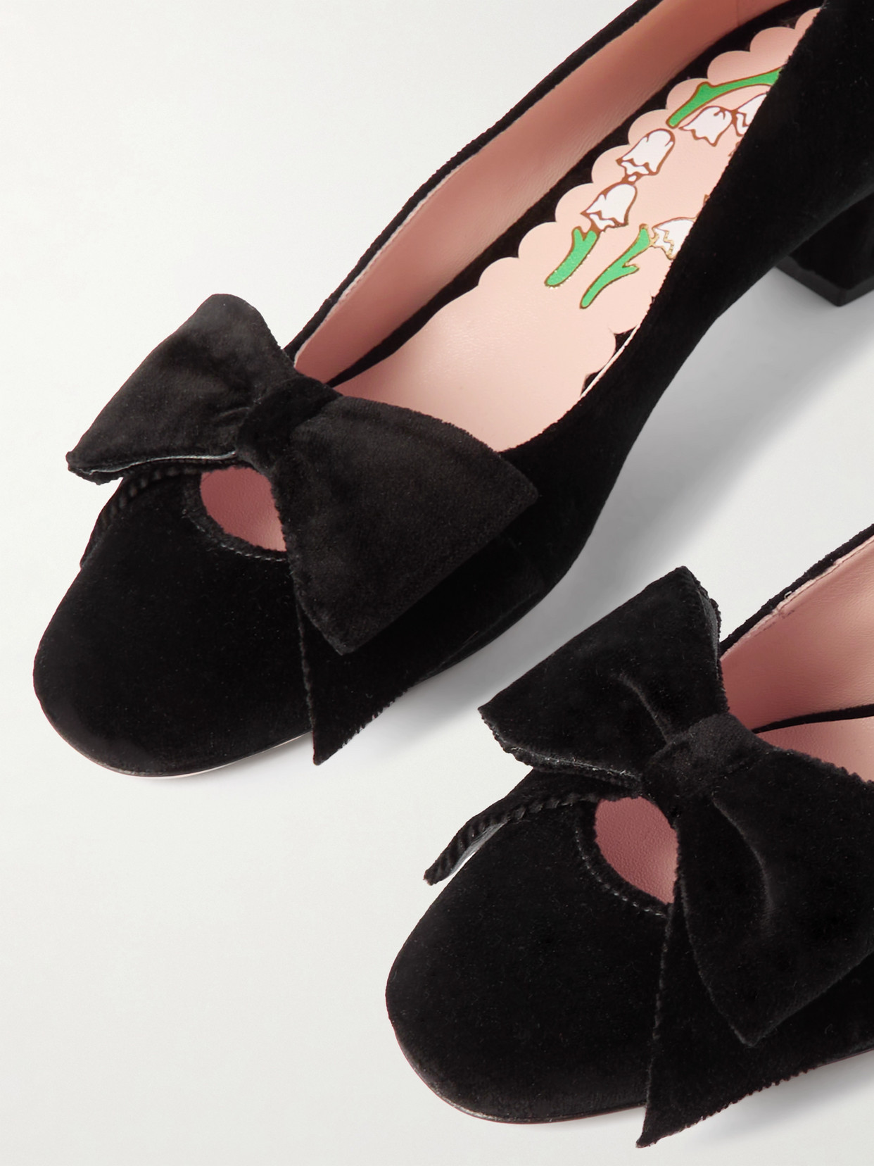 Garavani - Bowow 45 Bow-Embellished Velvet Pumps