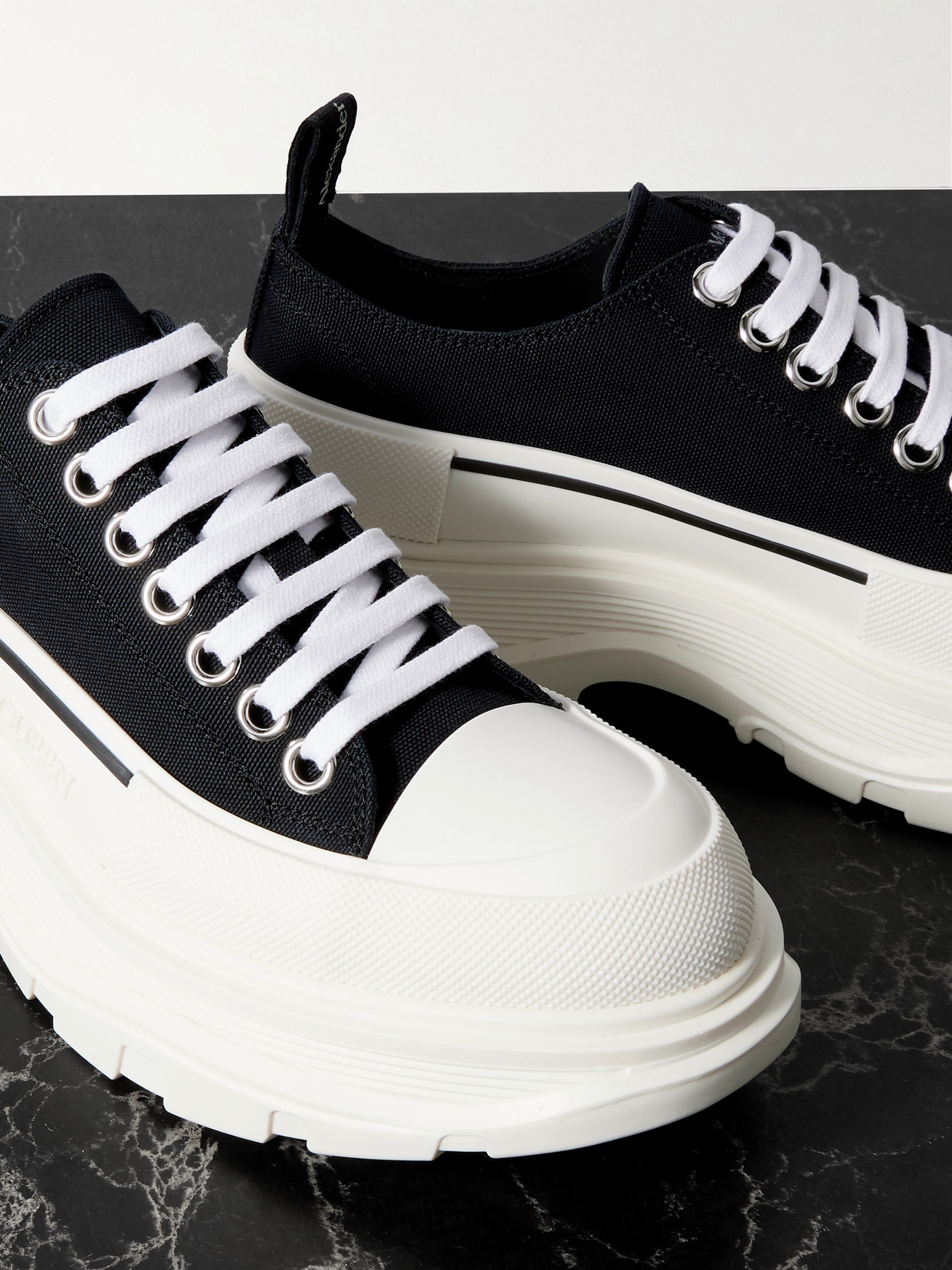 Alexander Mcqueen Valentino Garavani Multicolor Fabric And Nappa Leather Rockrunner Camouflage Sneakers In White