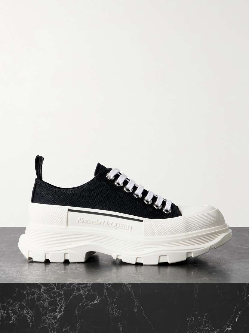 McQueen Tread Slick Canvas Exaggerated-sole Sneakers