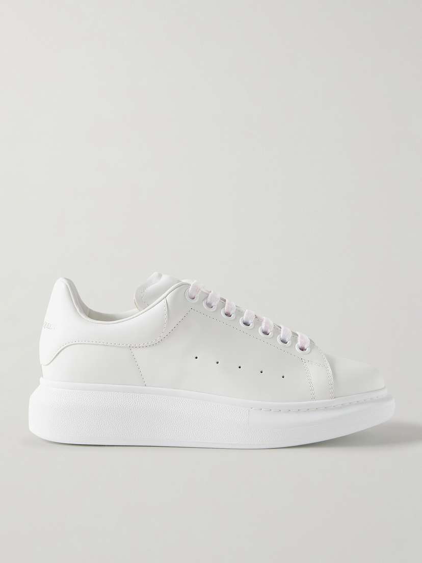 McQueen Exaggerated-sole Leather Sneakers