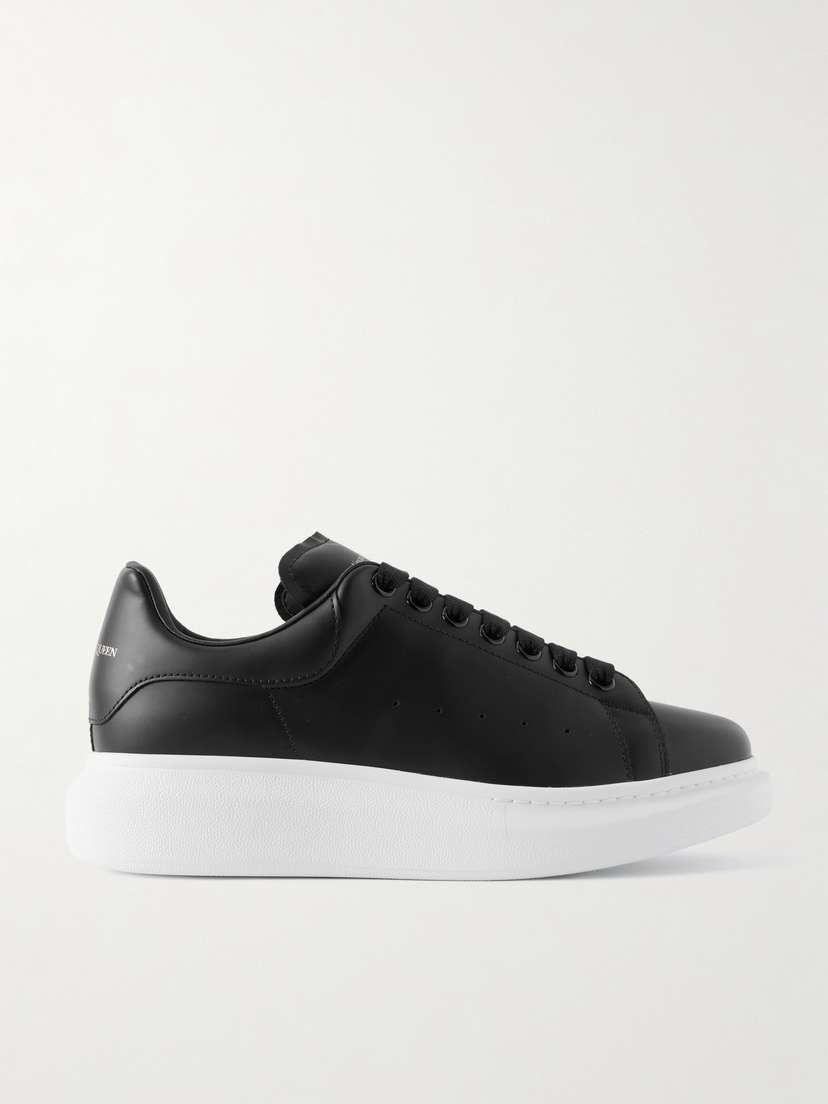 McQueen Exaggerated-sole Leather Sneakers