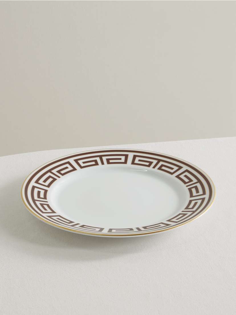 GINORI 1735 Labrinto Gold-plated Porcelain Dinner Plate