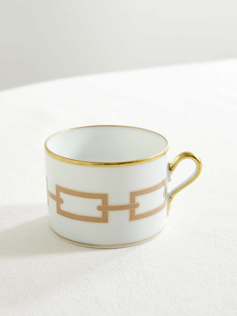 GINORI 1735 Gold-plated Porcelain Tea Cup