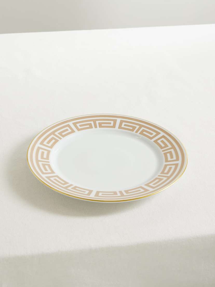GINORI 1735 Labrinto Gold-plated Porcelain Dinner Plate