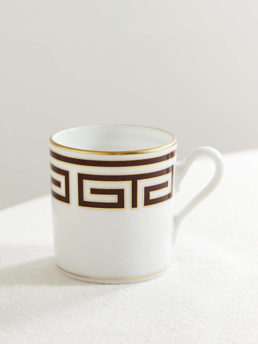 GINORI 1735 Labirinto Gold-plated Porcelain Coffee Cup