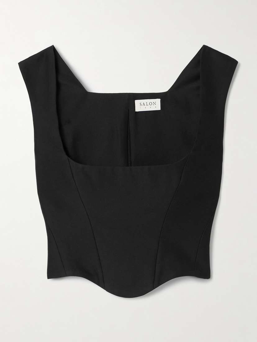 Salon 1884 Friuli Cropped Cotton And Silk-blend Top