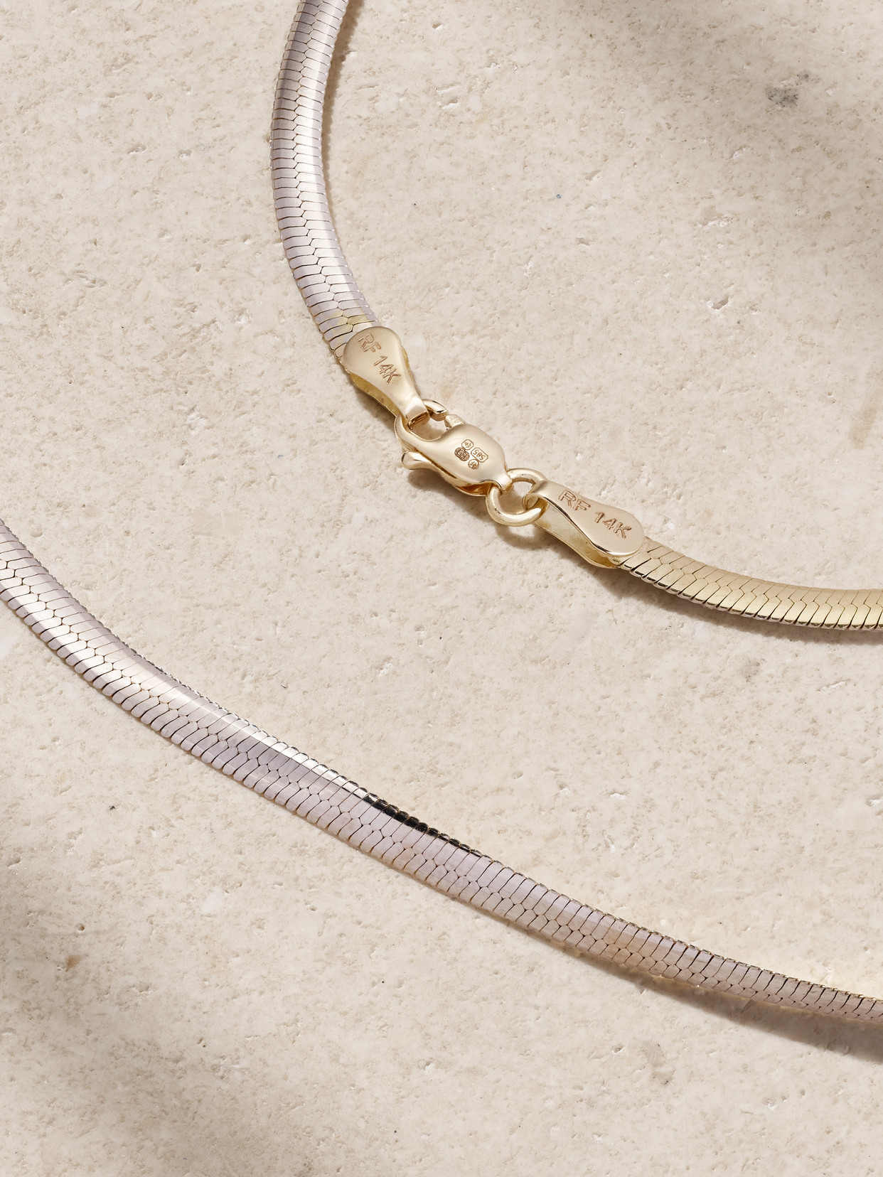 Roxanne First Reversible 14-karat Yellow And White Gold Necklace In Gold