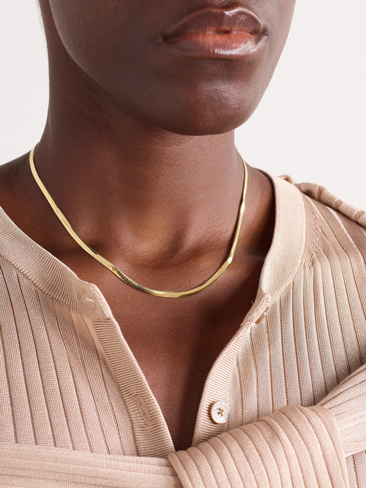 Roxanne First Reversible 14-karat Yellow And White Gold Necklace In Gold