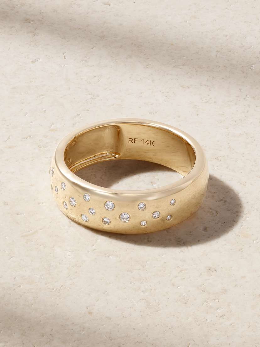 Roxanne First Cigar Constellation 14-karat Gold Diamond Ring
