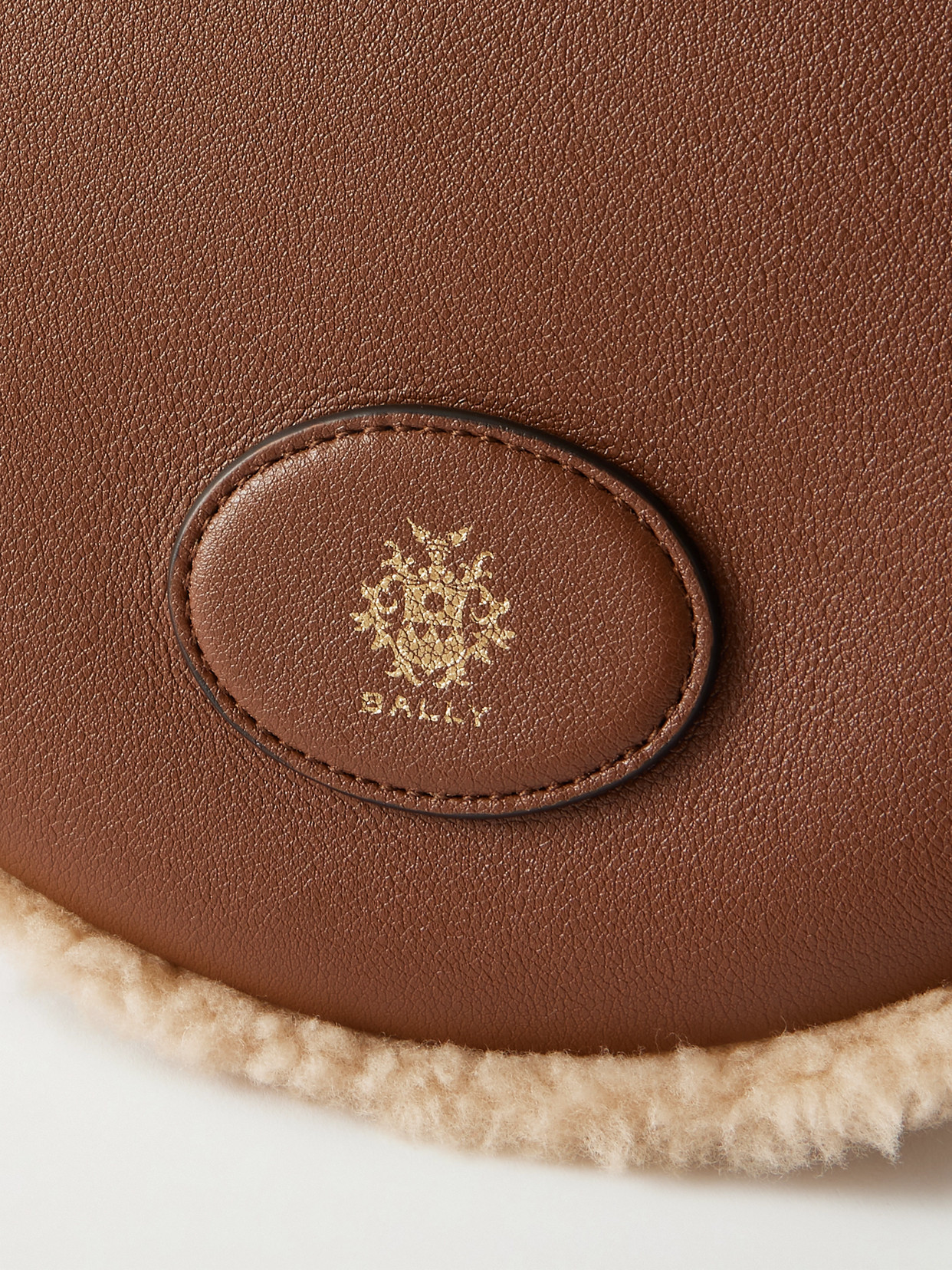 Elisabeth Shearling-Trimmed Shoulder Bag
