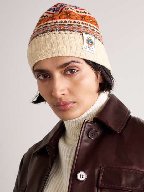 Paty Knit Saylor Beanie with Bow, Blue main image 1