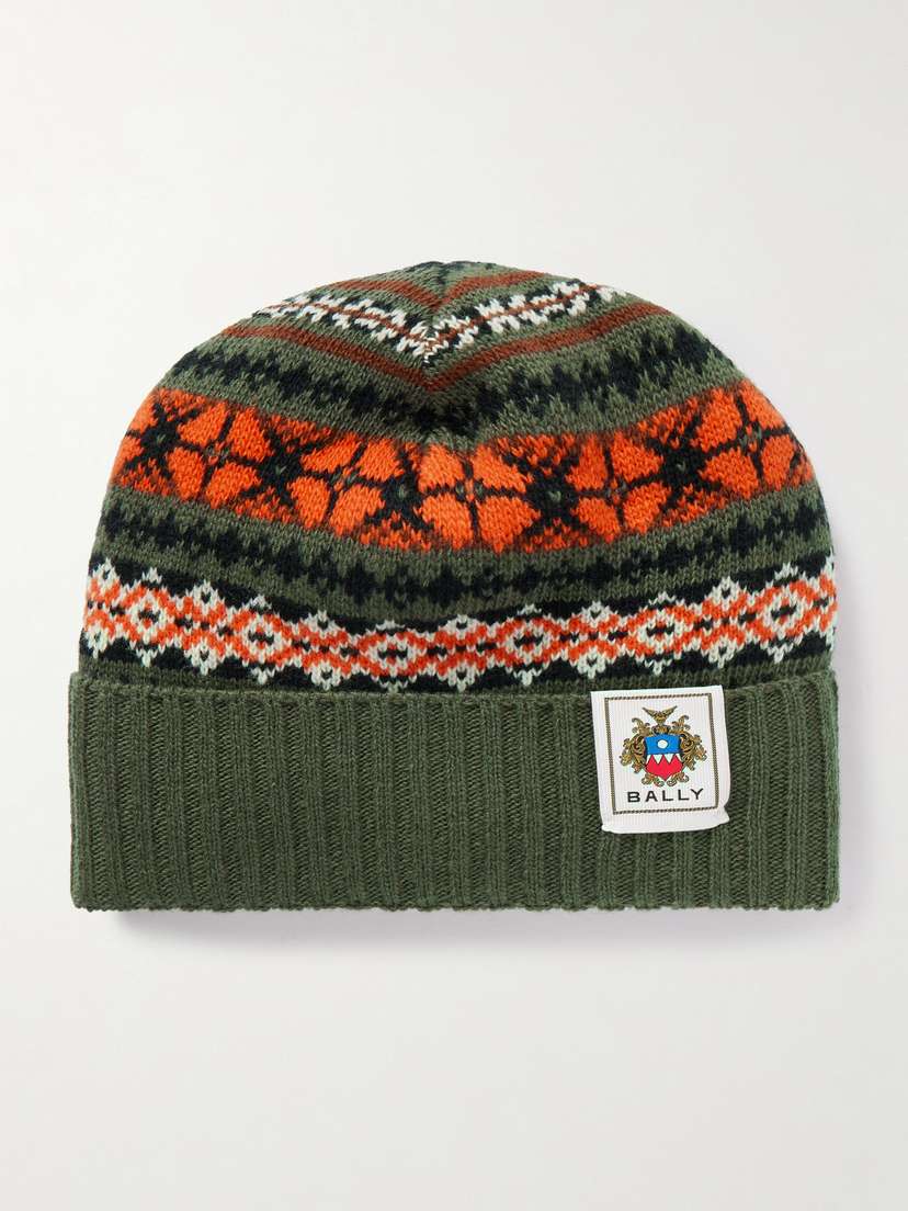 BALLY Fair Isle Wool Beanie