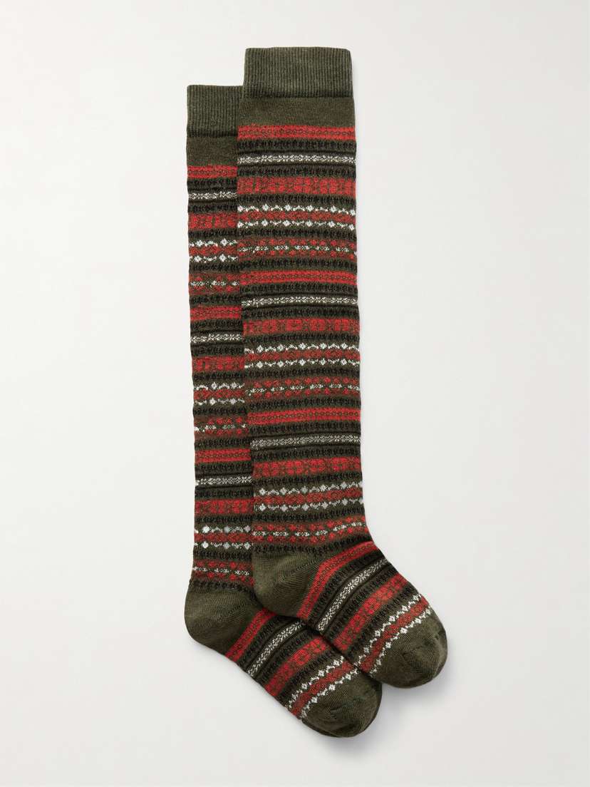 BALLY Jacquard-knit Wool Socks