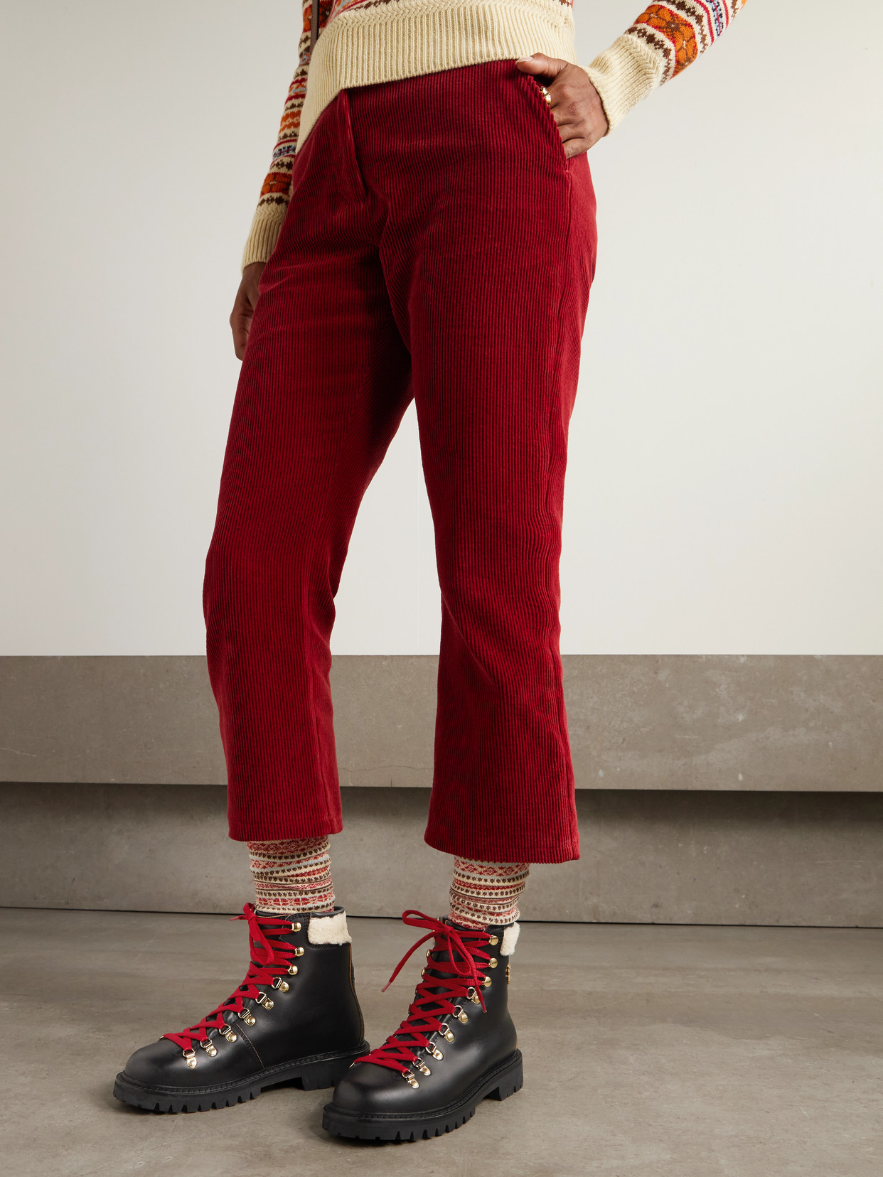 Bally Shearling-trimmed Leather Ankle Boots In Black