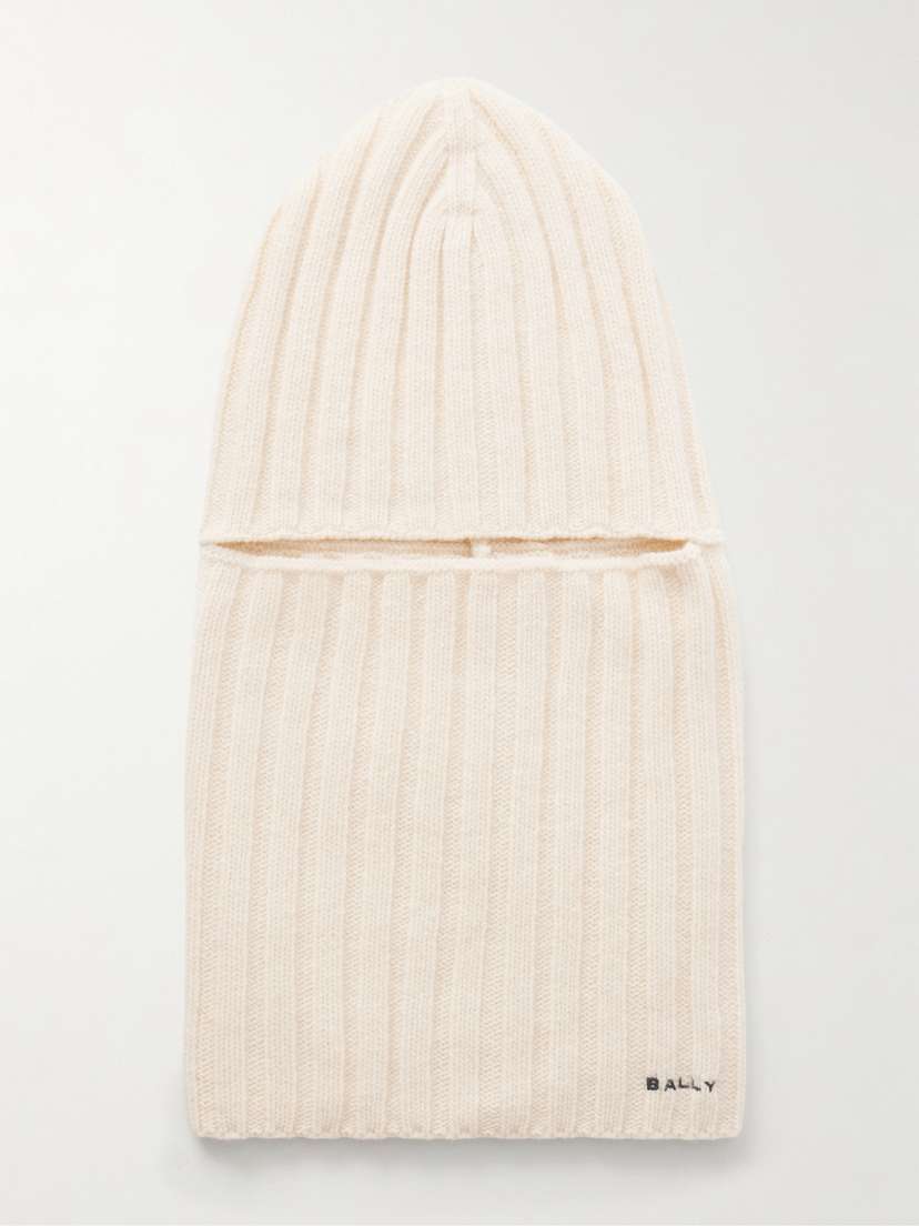 BALLY Ribbed Wool Balaclava