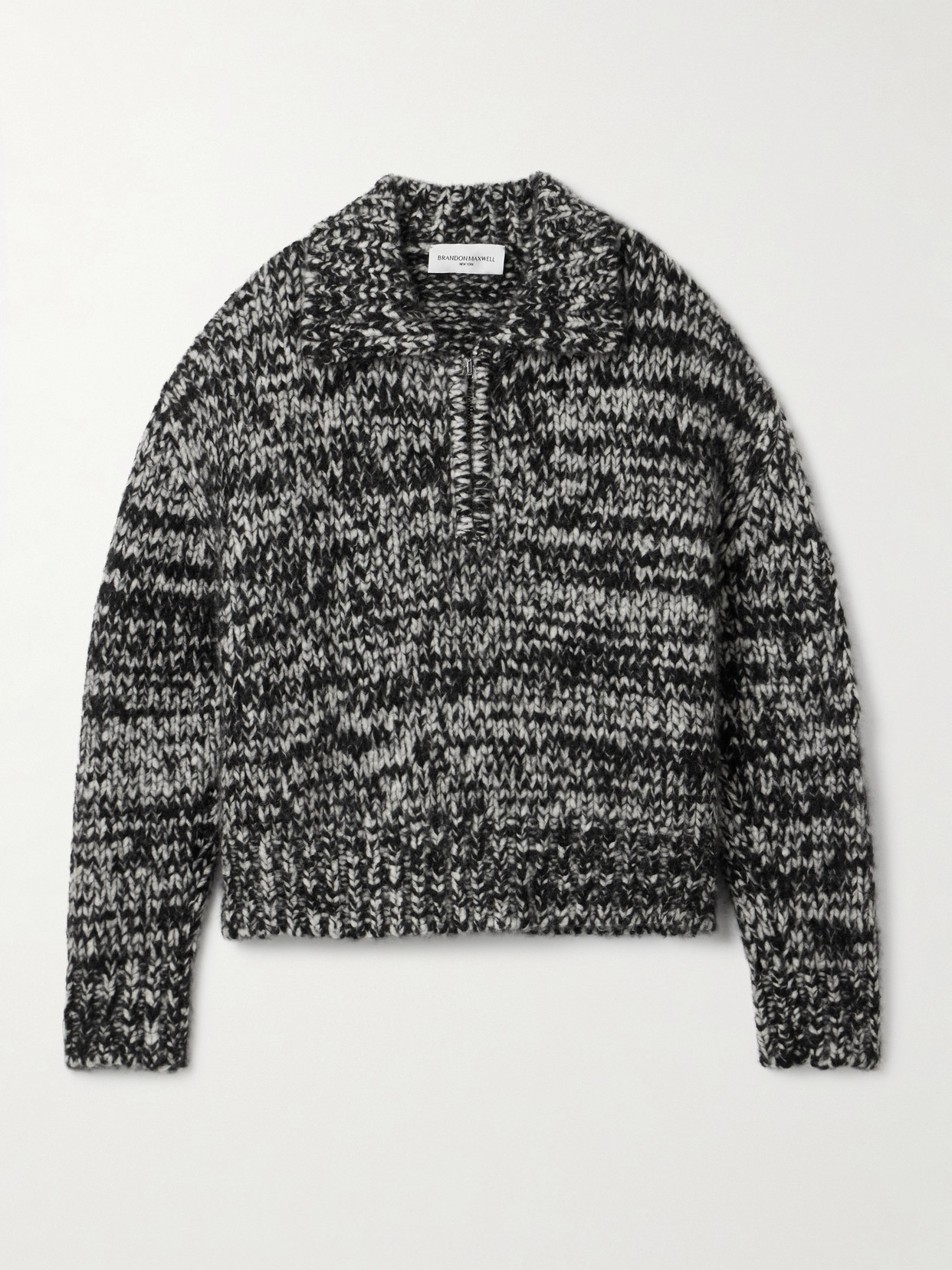 Brandon Maxwell The Posie Space-dyed Cashmere And Silk-blend Sweater In Gray