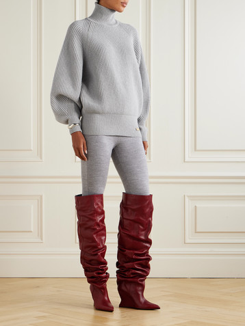 Balmain Ribbed wool turtleneck sweater