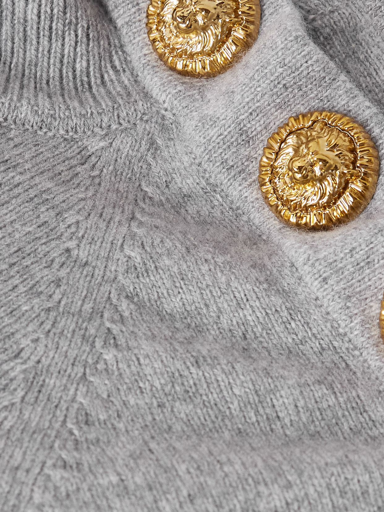 Balmain Embellished Cashmere And Virgin Wool-blend Mini Dress In Gray