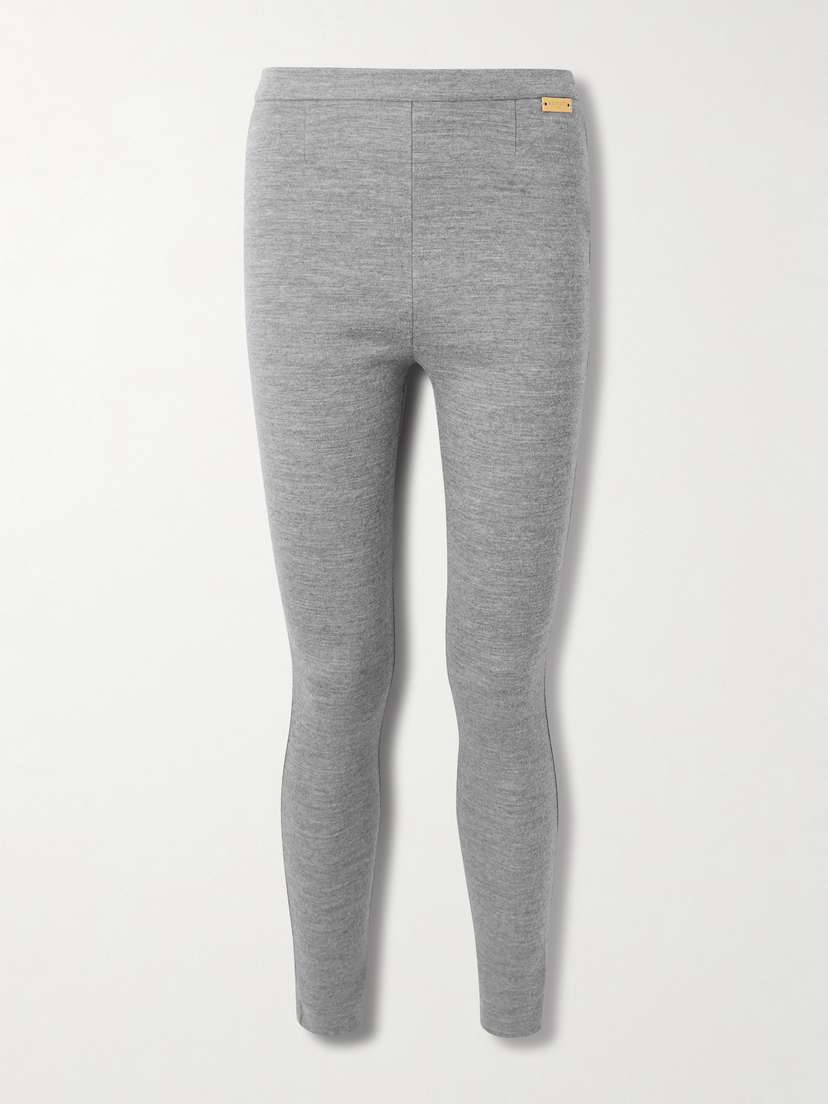 Balmain Wool And Cotton-blend Leggings
