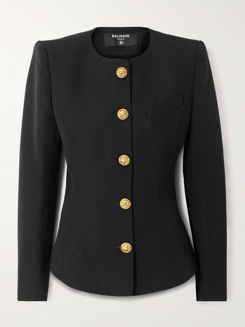 Balmain Grain De Poudre Wool Jacket