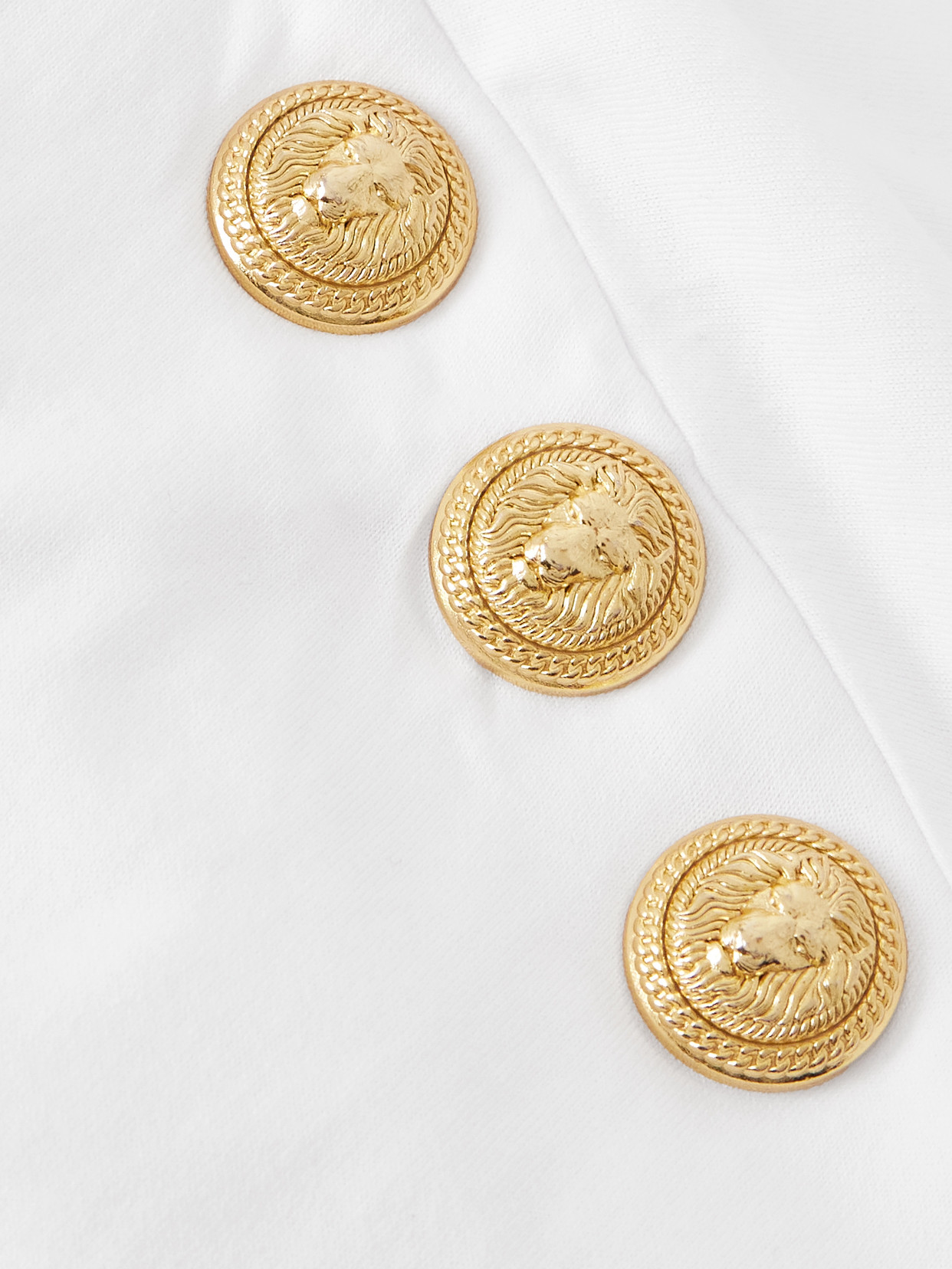 Balmain Button-embellished Draped Printed Cotton-jersey T-shirt In White