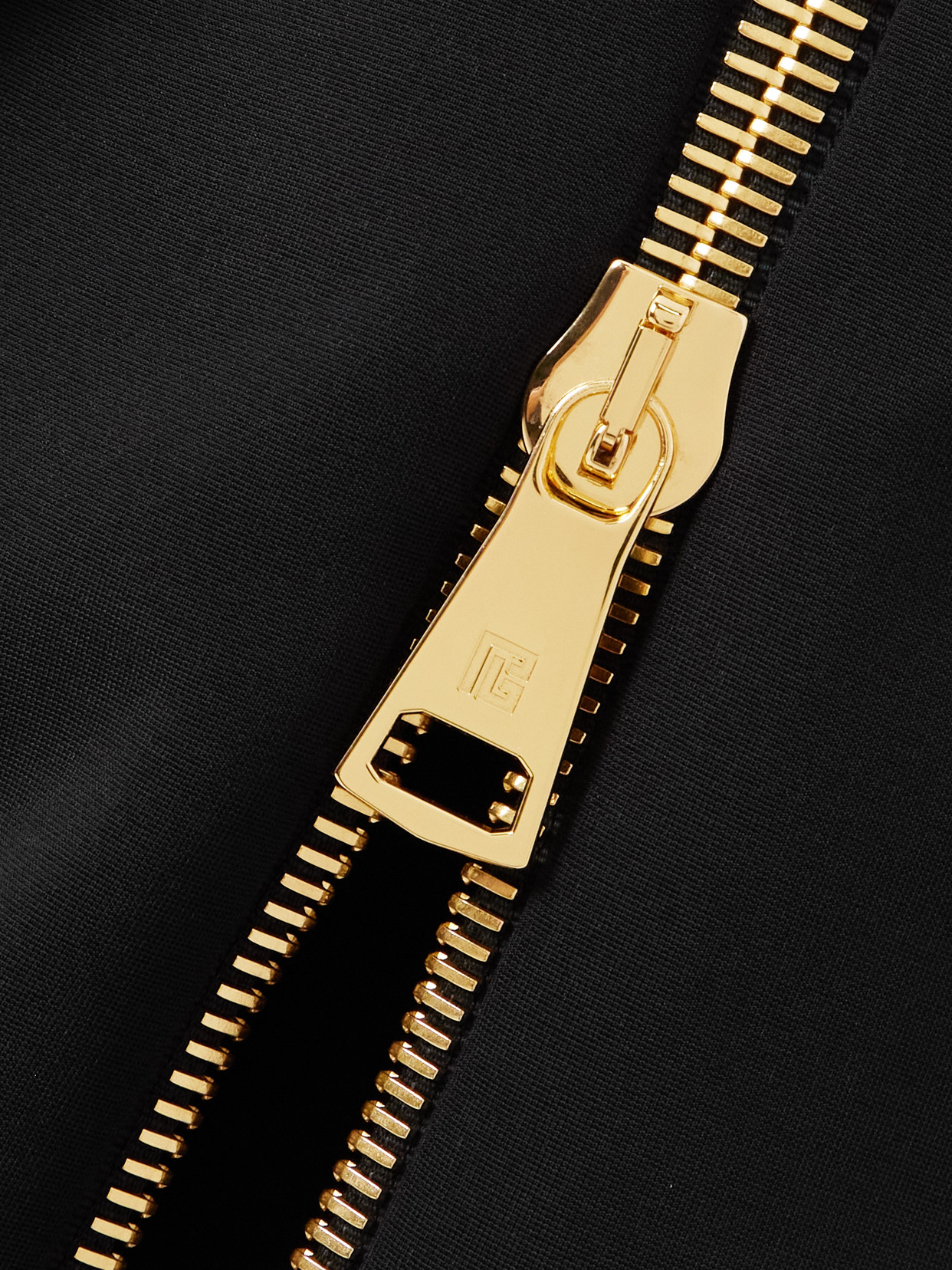 Balmain Zipped Compact Jersey Slit Long Dress Clothing In Black