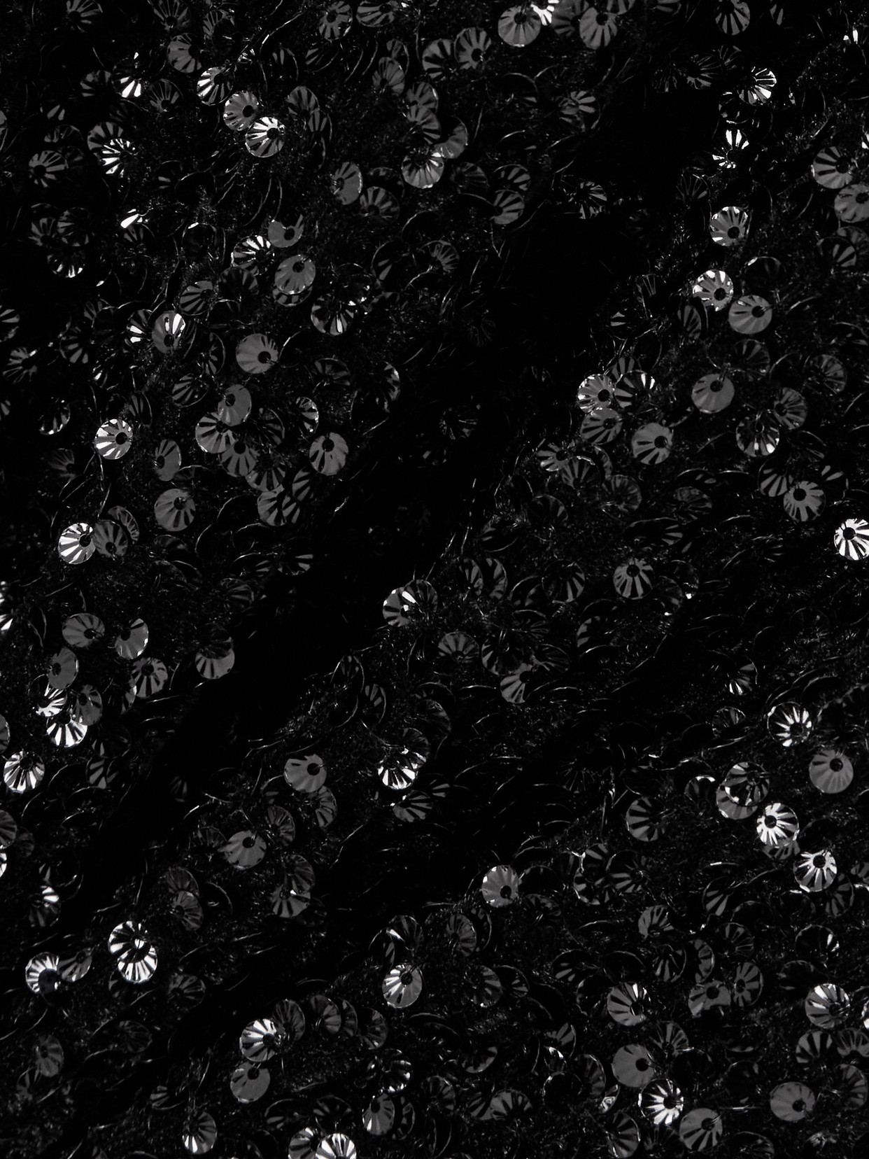 Balmain Sequined Velvet Mini Dress In Black