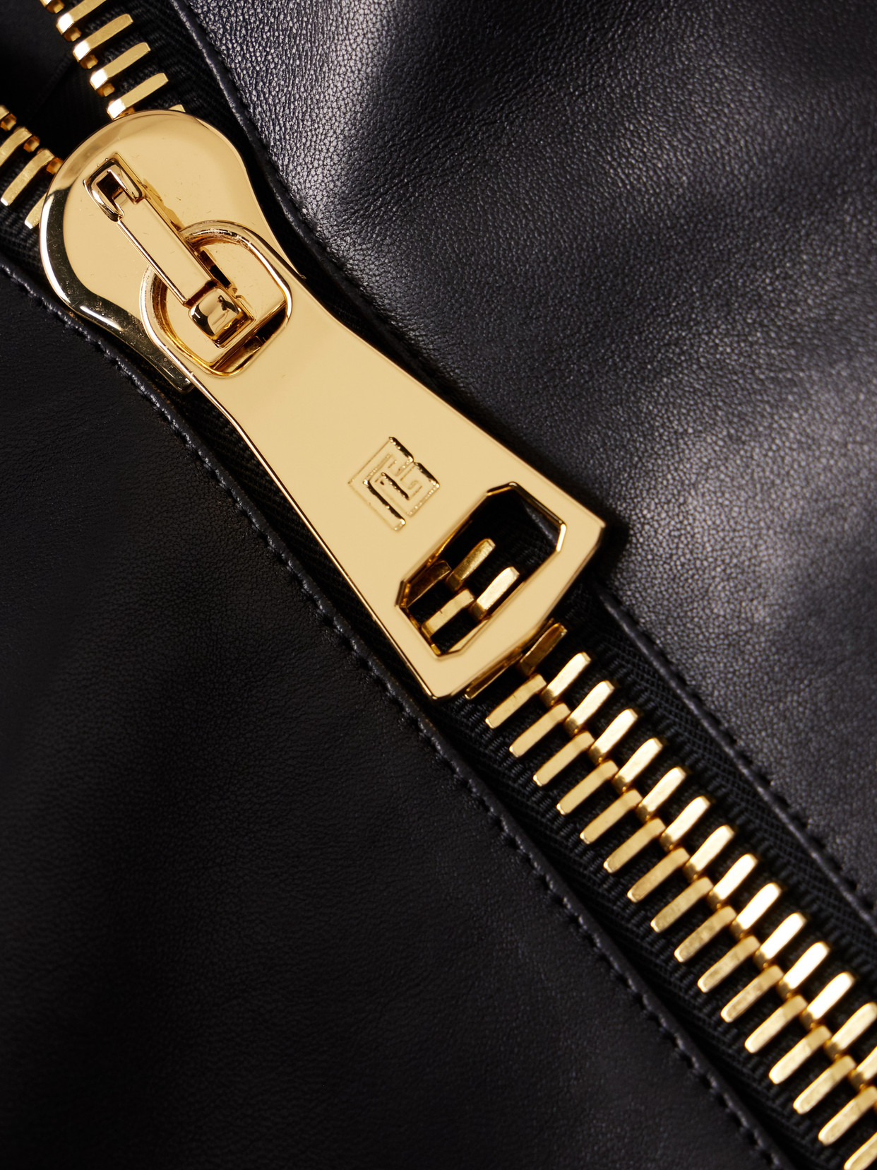 Balmain Lambskin Leather Basque Jacket In Black