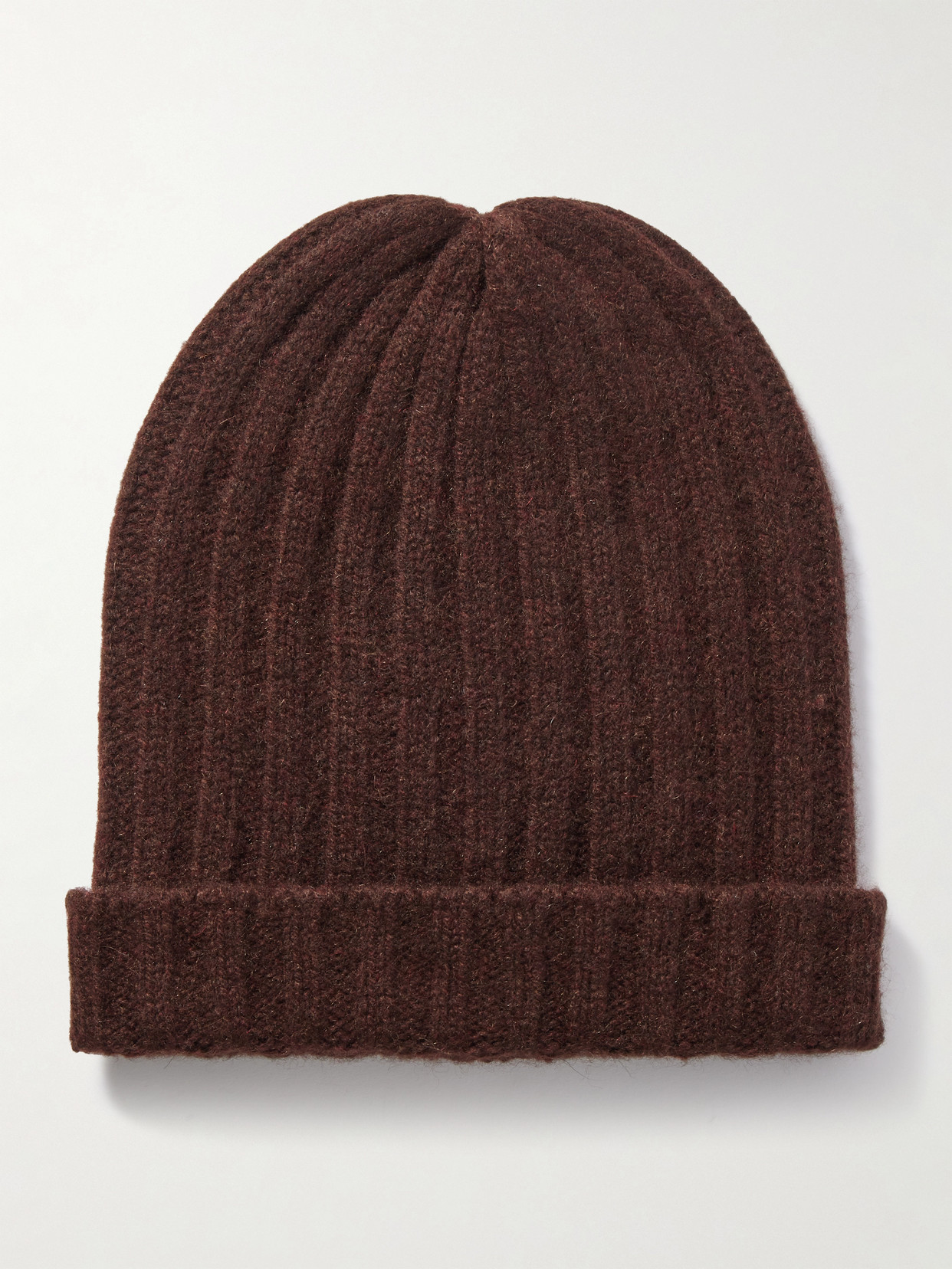 The Elder Statesman Ranger Ribbed Cashmere Beanie In Brown