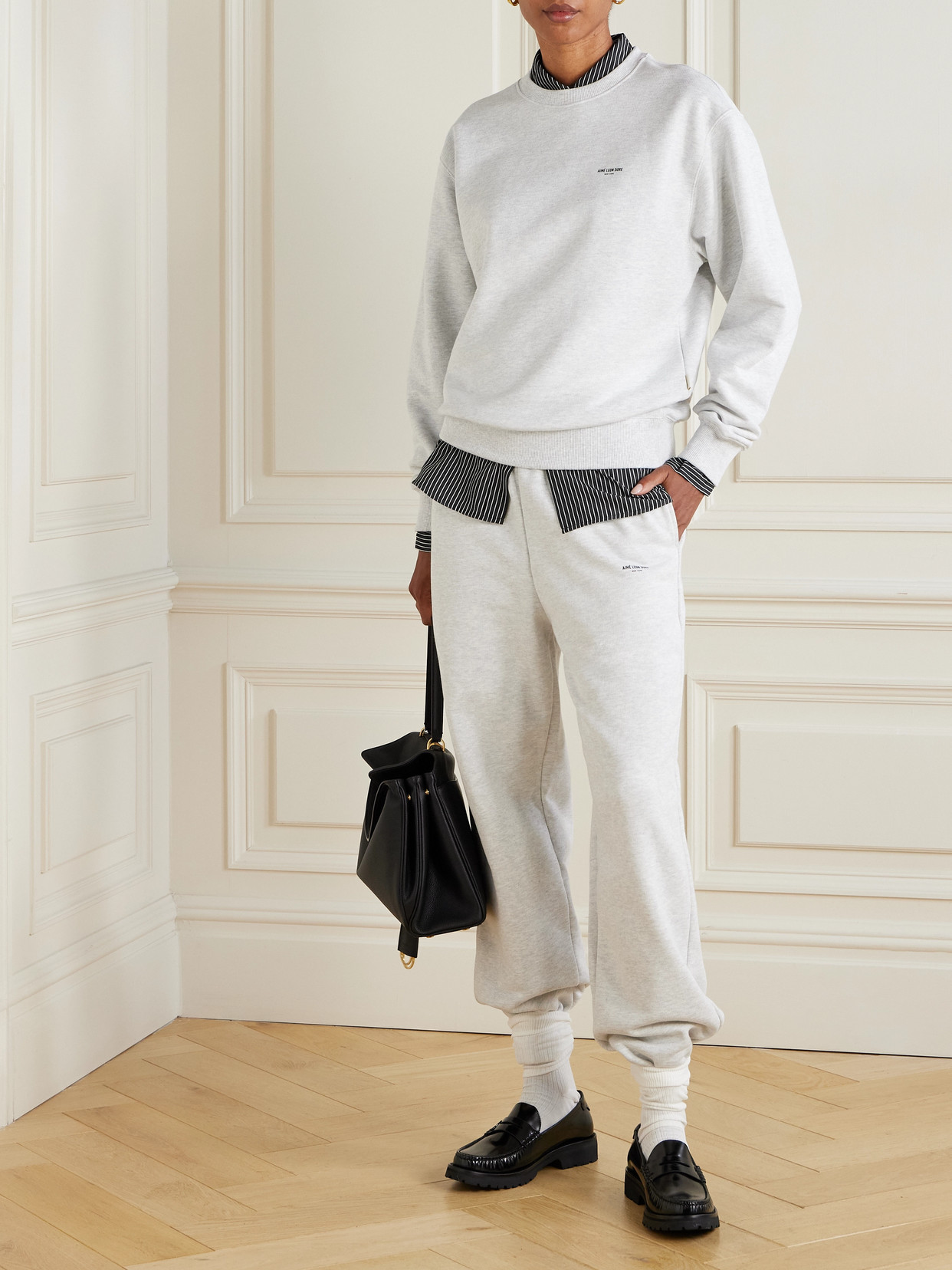 Aimé Leon Dore Cotton-jersey Sweatshirt In White