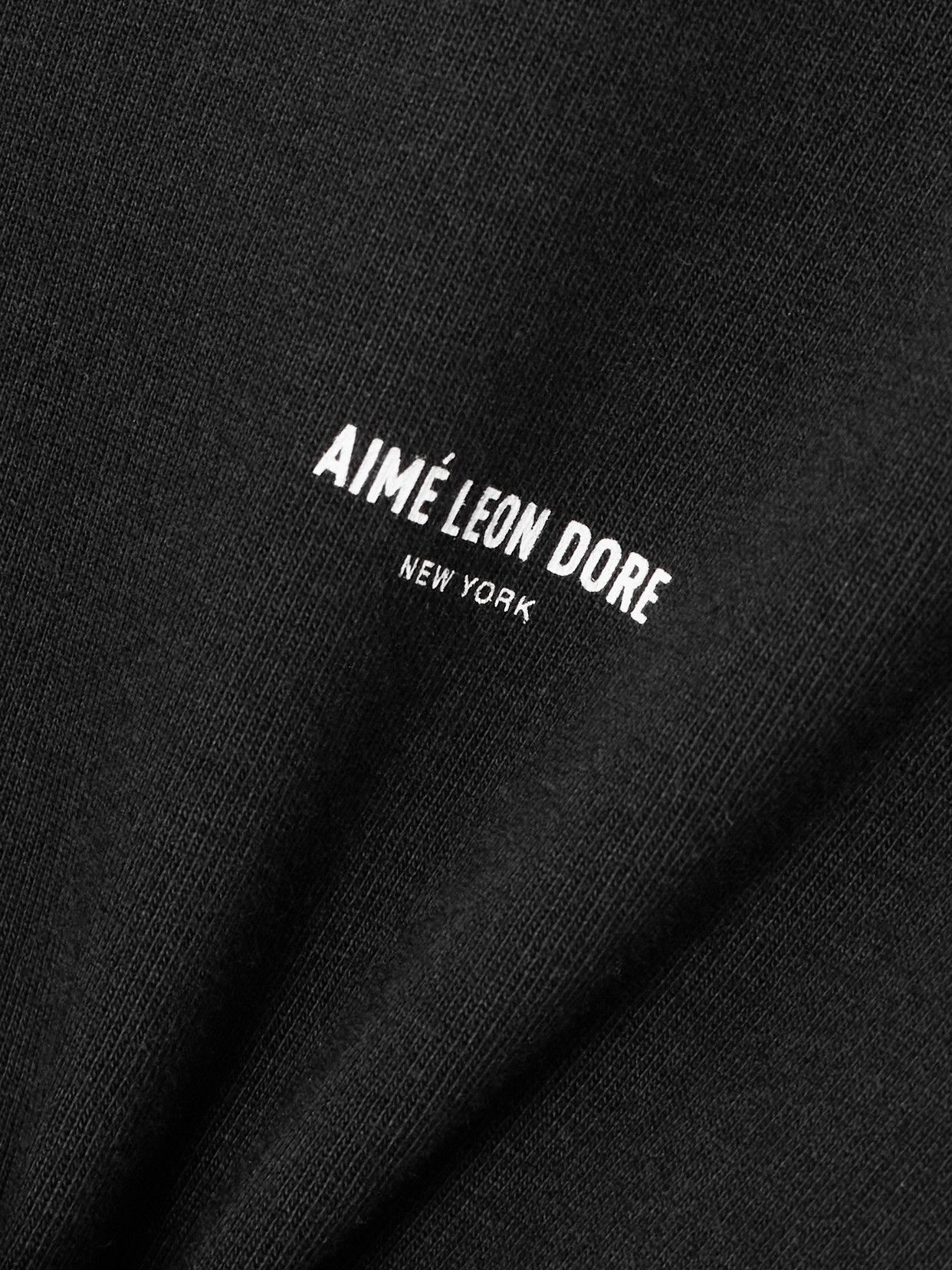 Aimé Leon Dore Printed Cotton-jersey T-shirt In Black