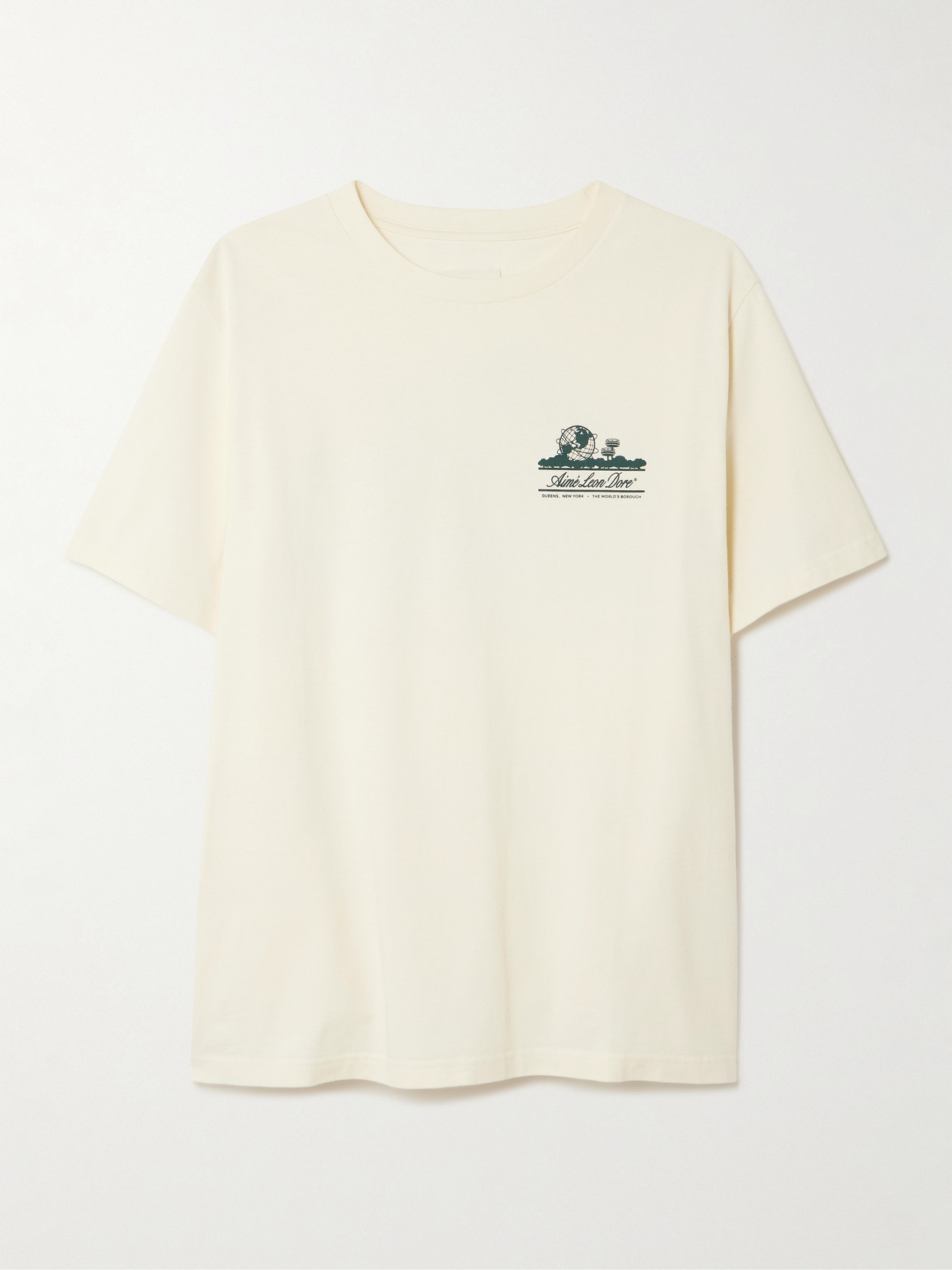 Aimé Leon Dore Unisphere Printed Cotton-jersey T-shirt In Neutral